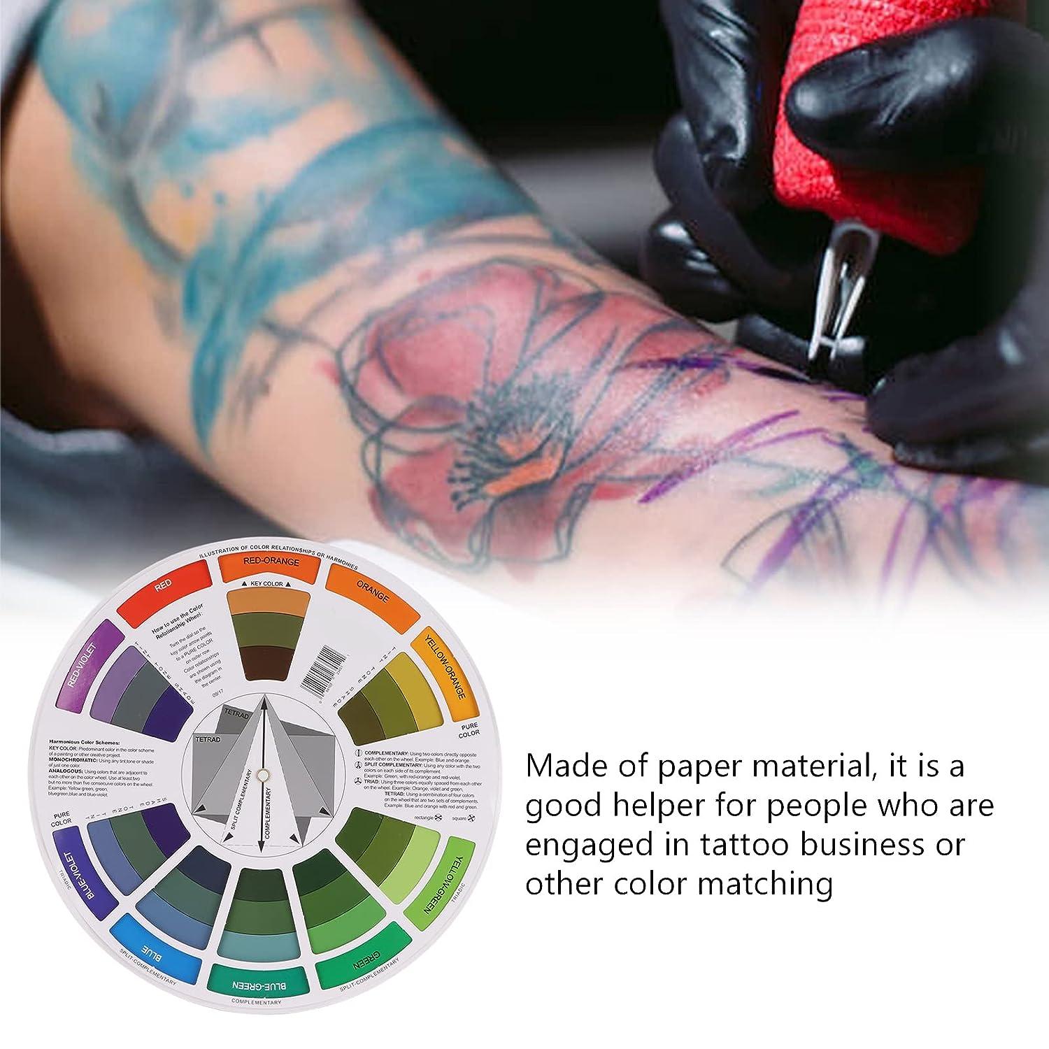 2PCS Color Wheel Paper Card Color Mixing Guides Tattoo Pigment Chart  Supplies - Walmart.ca