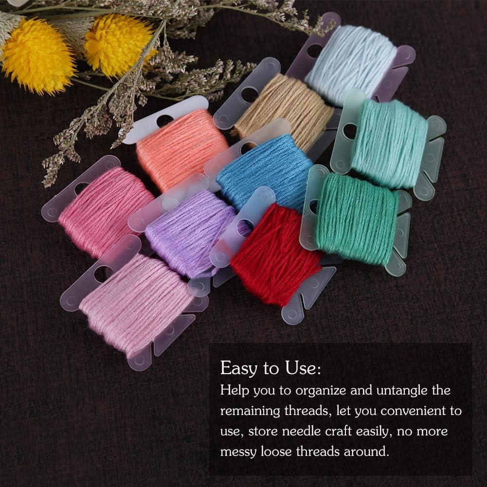 100pcs Paper Thread Card Embroidery Thread Bobbins Floss for Storage Holder  Cross Stitch Paper Winding Board