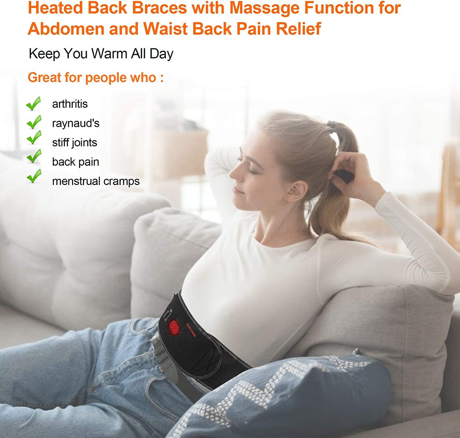 Heated Menstrual Waist Belt, Massaging Heating Pad, Back Pain