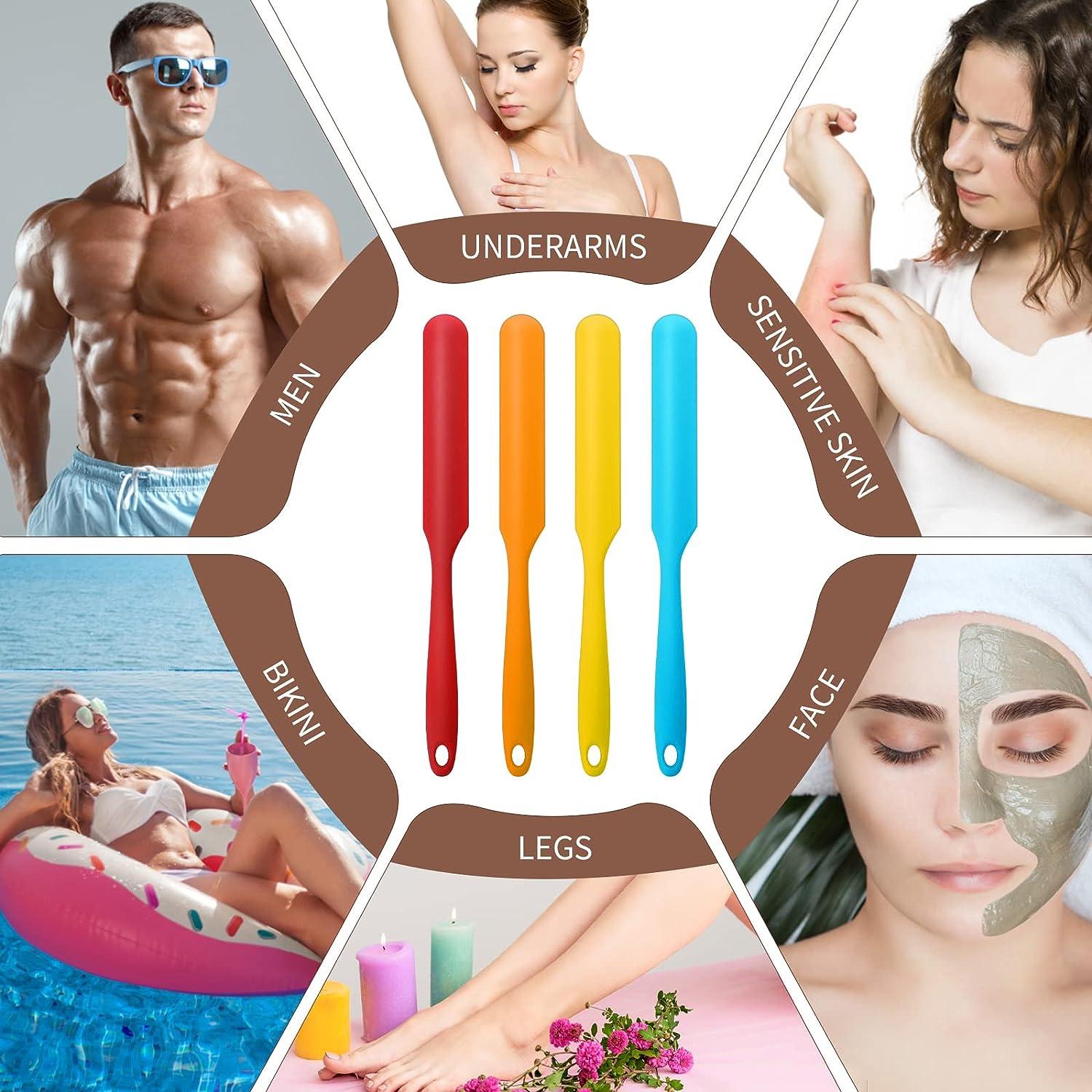  Non-stick Wax Spatulas Silicone Waxing Applicator Reusable  Large Hard Wax Body Hair Removal Sticks for Home and Salon Use : Beauty &  Personal Care
