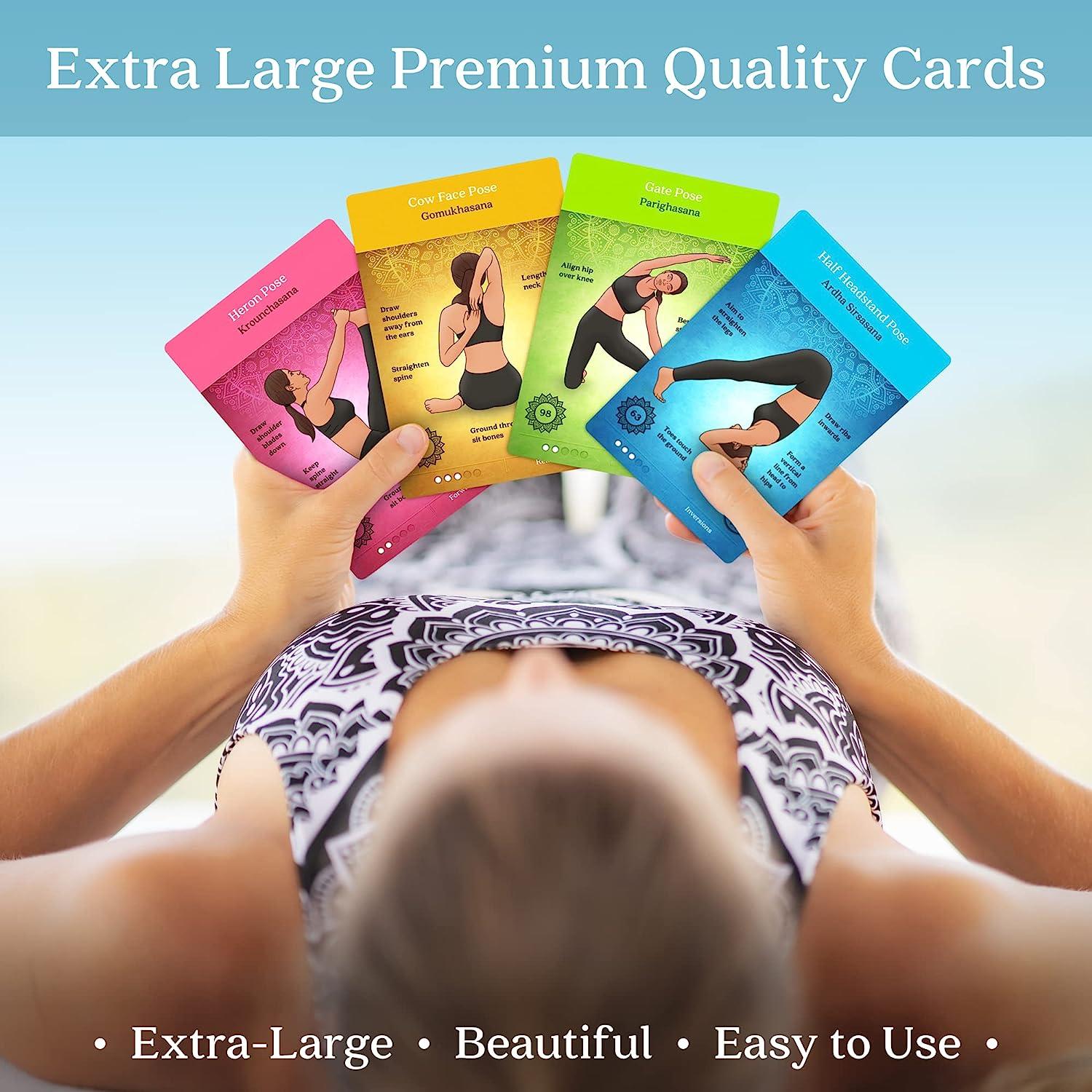 Amazon.com: Stack 52 Yoga Exercise Cards: Designed by Certified Yoga  Instructor. Video Instructions Included. Beginner to Advanced Poses and  Asana Workout Games. Improve Fitness and Flexibility. (Mega Pack) : Sports  & Outdoors