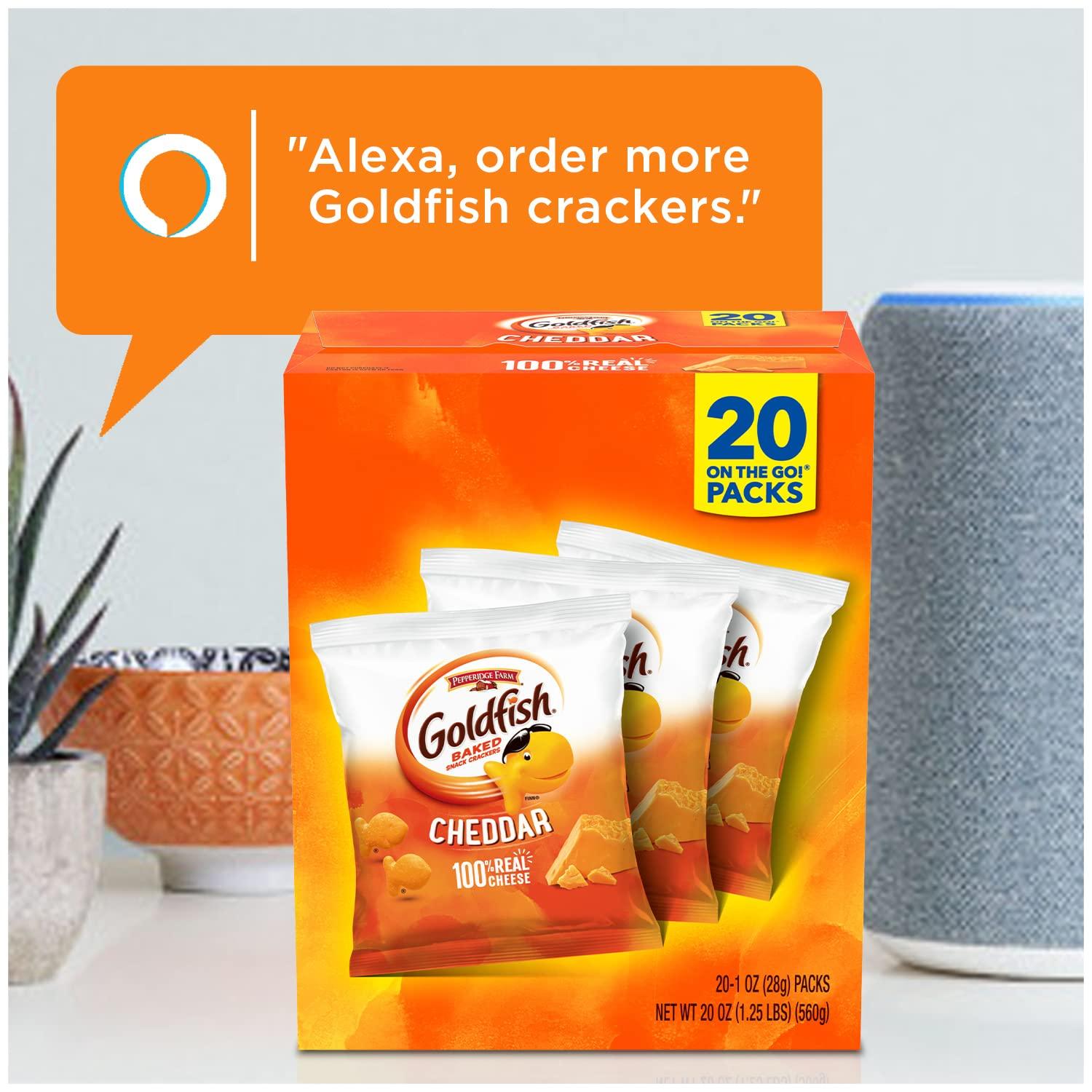 Goldfish Cheddar Crackers Snack Pack Multipack Box - 30oz/30ct