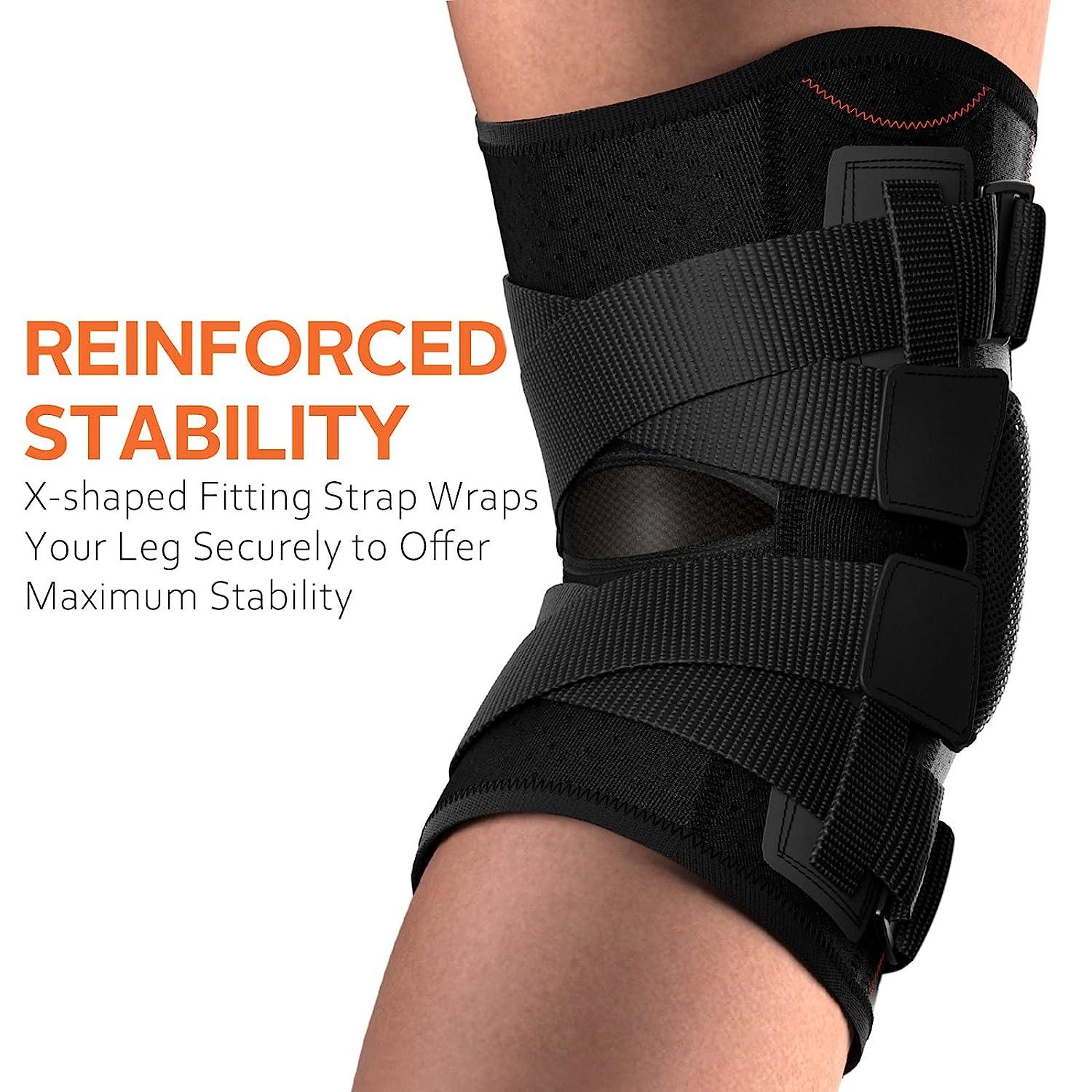 Adjustable Hinged Knee Leg Brace Support For Arthritis Relief