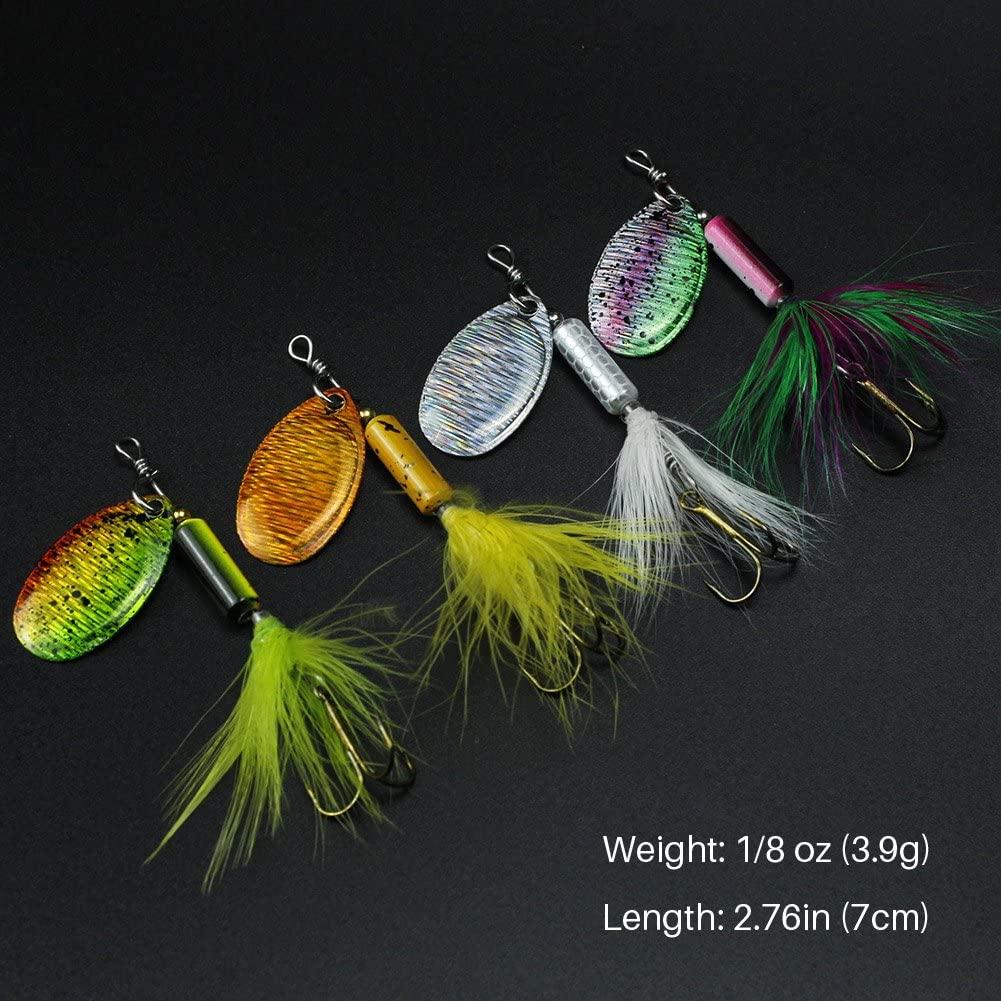 Lot 10pcs Fishing Lures Spinnerbait Bass Trout Salmon Metal