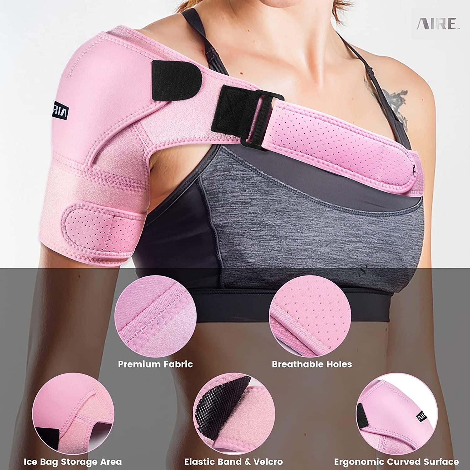 Shoulder Brace for Men Women, Adjustable Elastic Shoulder Compression  Sleeve Wrap for Torn Rotator Cuff Support Tendonitis Dislocation Bursitis