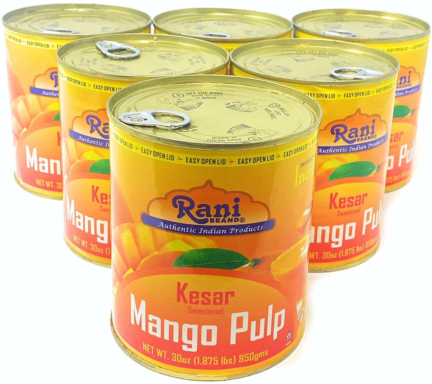 Rani Mango Pulp Puree (Makes Mango Lassi Shakes) Kesar Sweetened