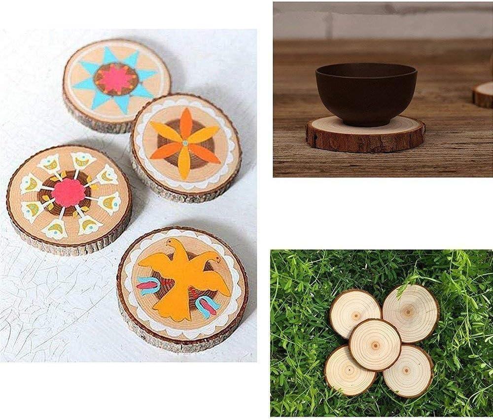  MAOM Natural Wood Slices 20 Pcs 3.5-4.0 Round Wood
