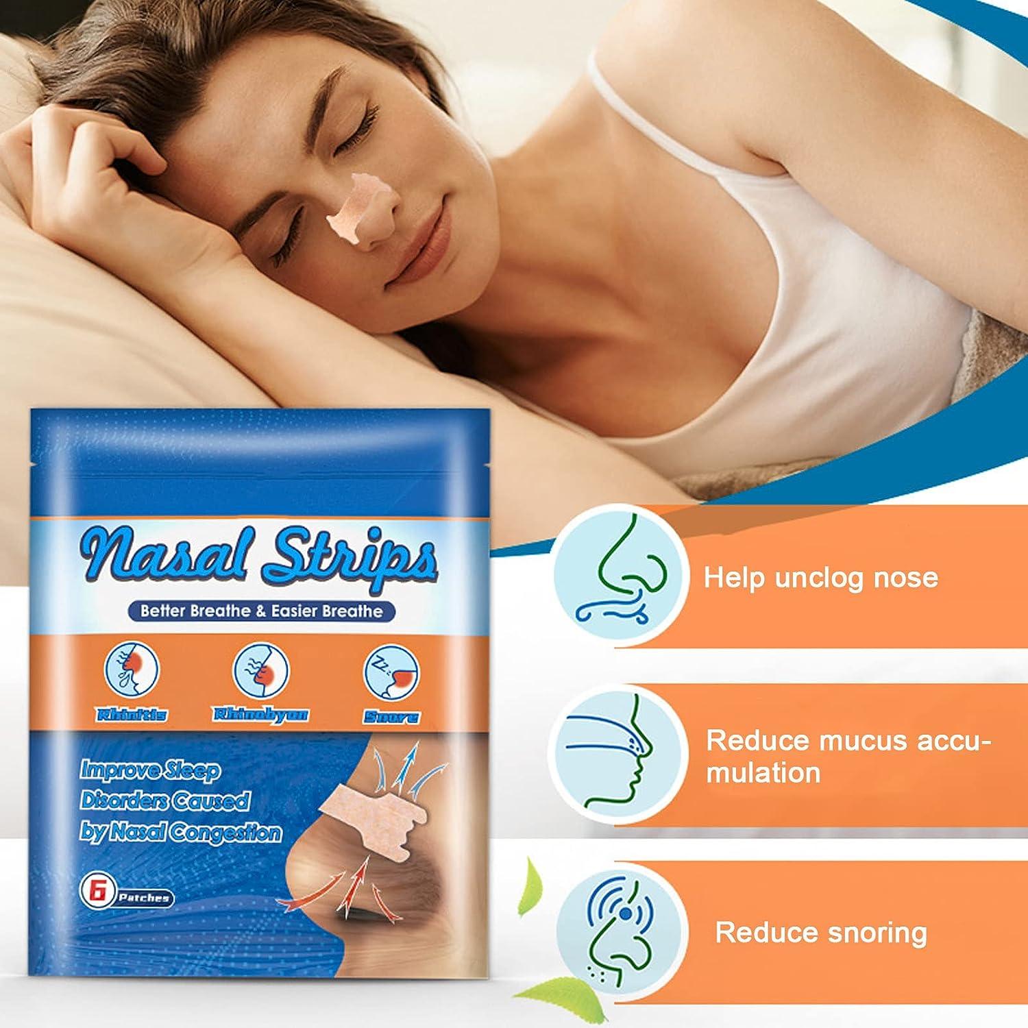 Nasal Strips 54pcs Nasal Congestion Relief Reduce Snoring Sleeping Elastic Nose Sticker Patches