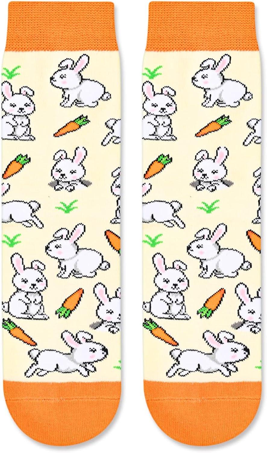  Boyiee 24 Pairs Easter Socks for Girls Teens Bunny