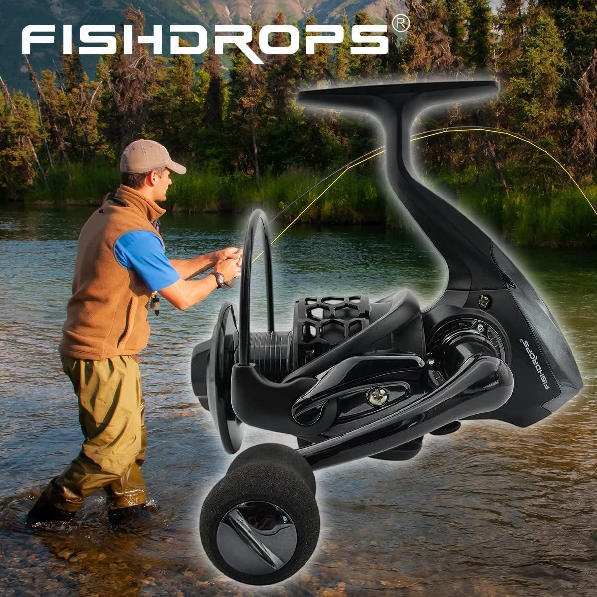 FISHDROPS Baitcaster Reels, 9+1BB, CNC Aluminum Spool, Magnetic Brake  System Bait Caster Reel High Speed Gear Ratio 7.0:1 Ultra Smooth Low  Profile