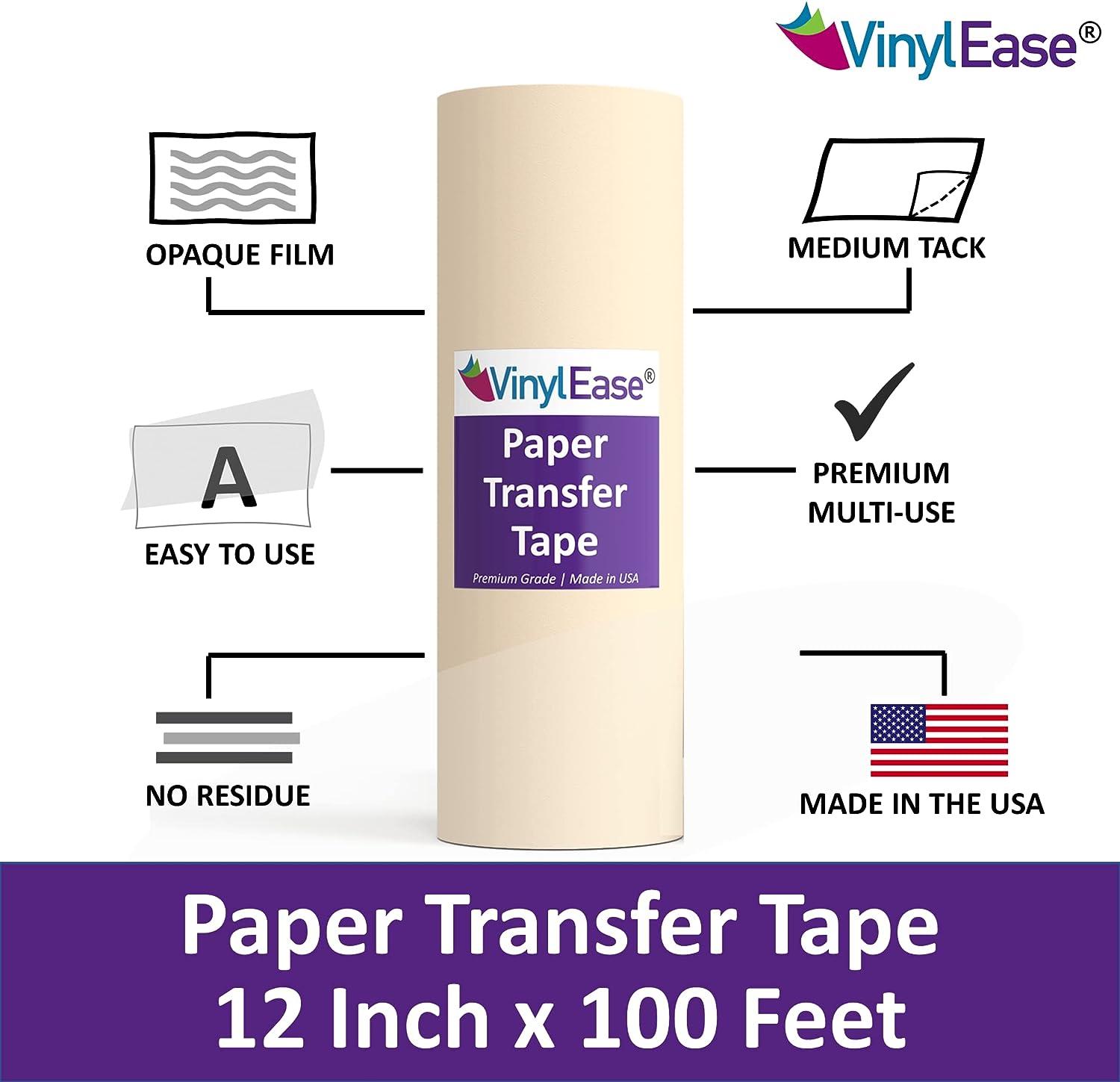 Aibeajoy Transfer Tape for Vinyl 12inch x 100feet Paper Transfer Tape  Masking Tape 3D Printing Tape,Medium to high Viscosity. Great for Decals,  Signs, Wall Words and More.: : Industrial & Scientific