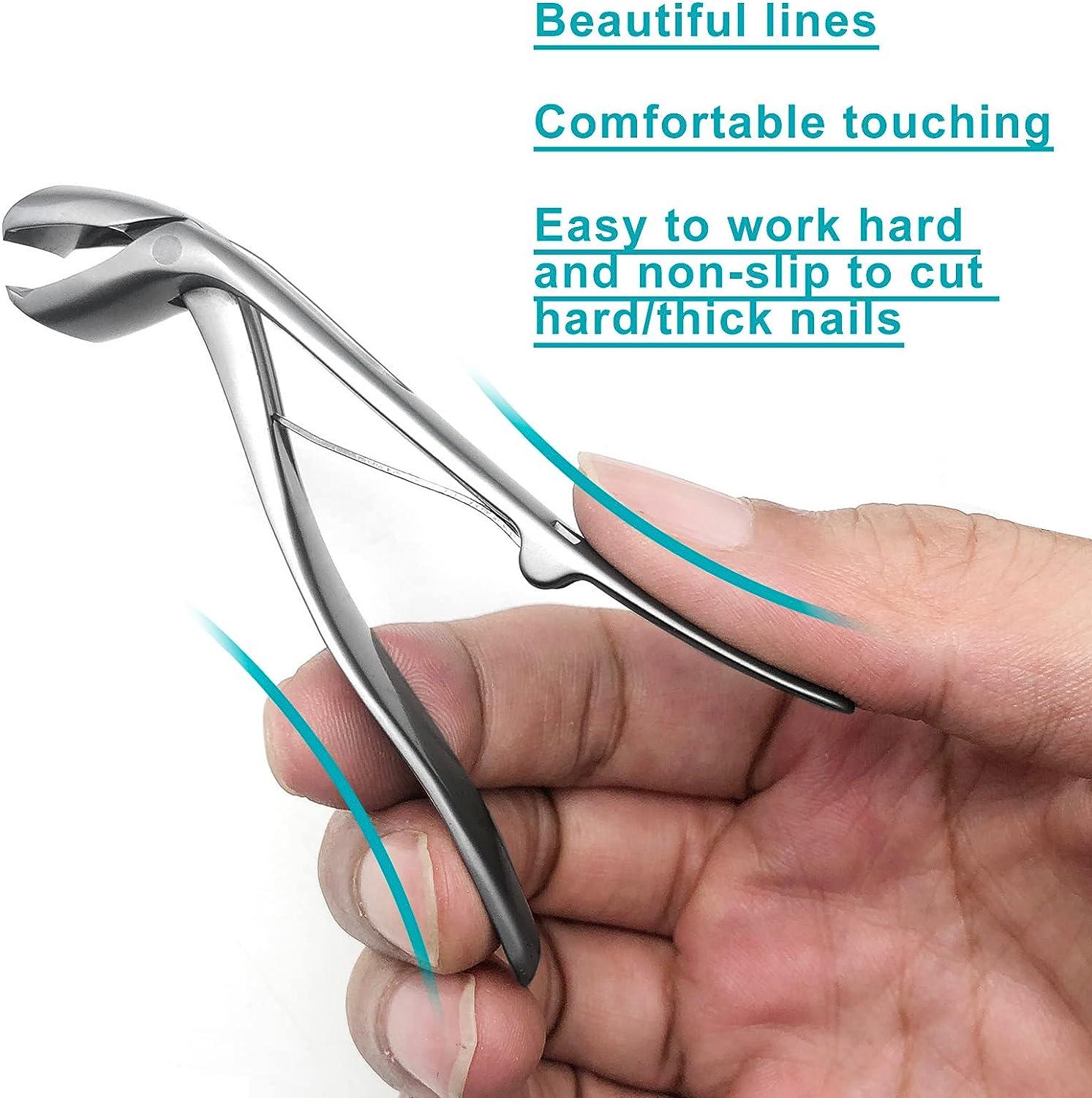 A Special Nail Clippers of SGNEKOO Angled Bent Head Super Sharp Wide Jaw  Opening for Hard/Thick Fingernails and Toenails Nail Cutter Trimmer for Men  Women Seniors (Silver/2P-1)