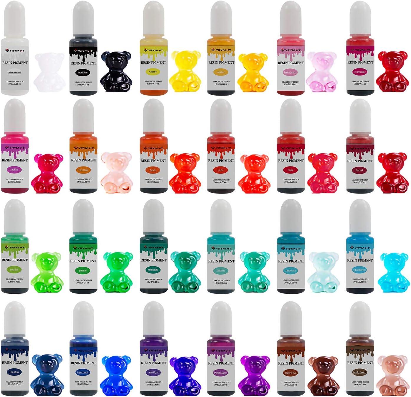Epoxy Resin Pigment - 24 Colors Transparent Non-Toxic UV Epoxy