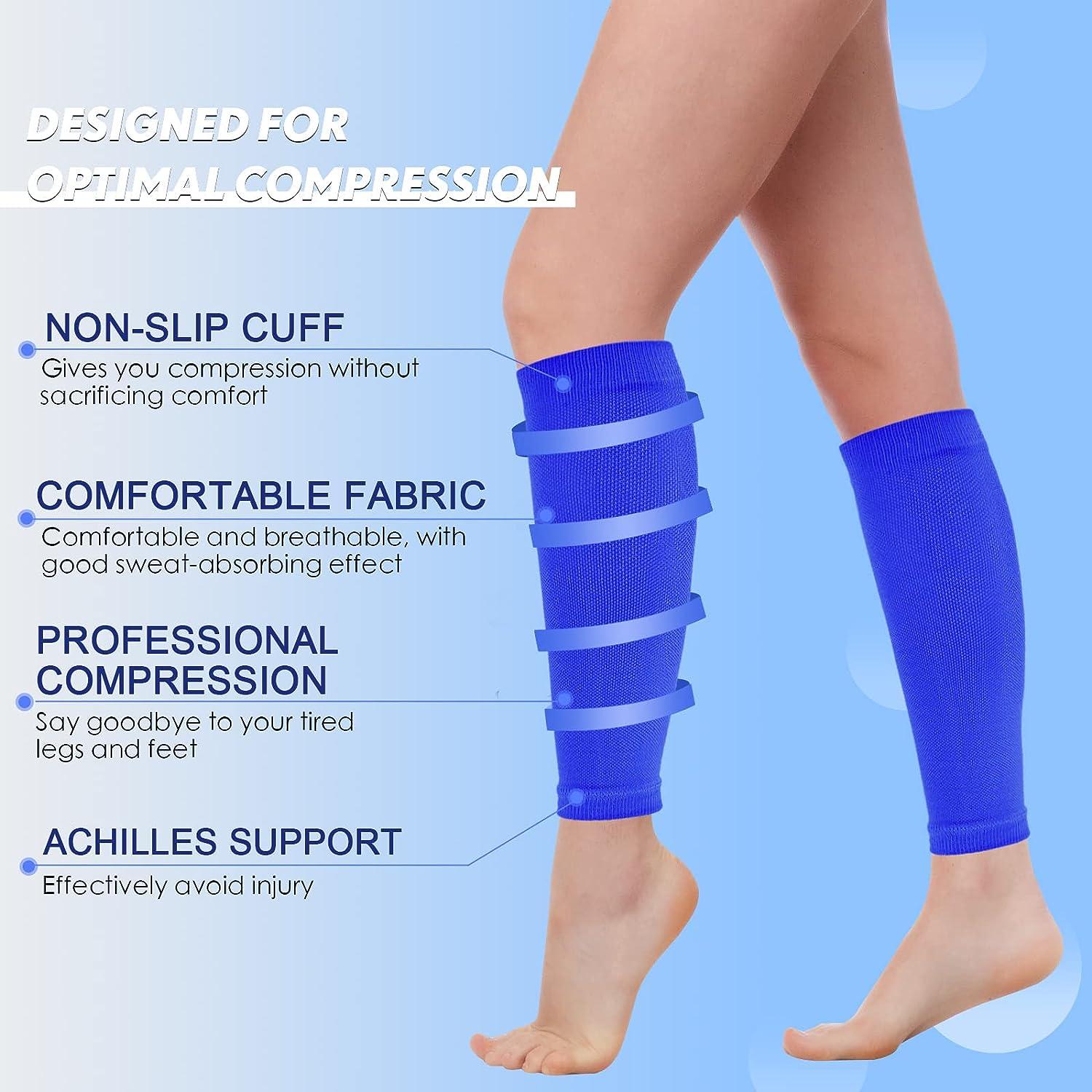 6 Pairs Calf Compression Sleeve for Men Footless Leg Support