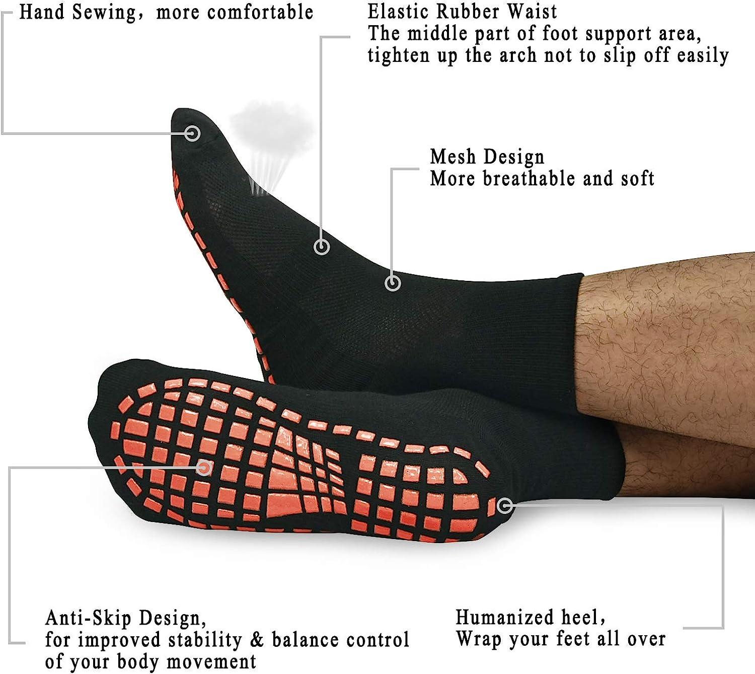 Buy Anti-Skid Socks With Grips Non Slip Socks Ideal For Pilates