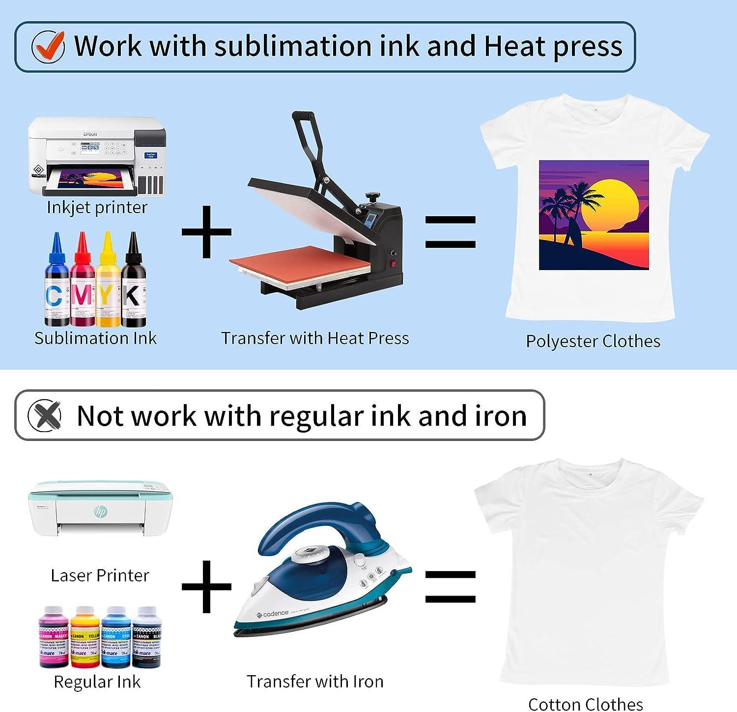 50 Sheets A4 Sublimation Paper Thermal Transfer Paper Suitable For Any  Inkjet Printer With Sublimation Ink