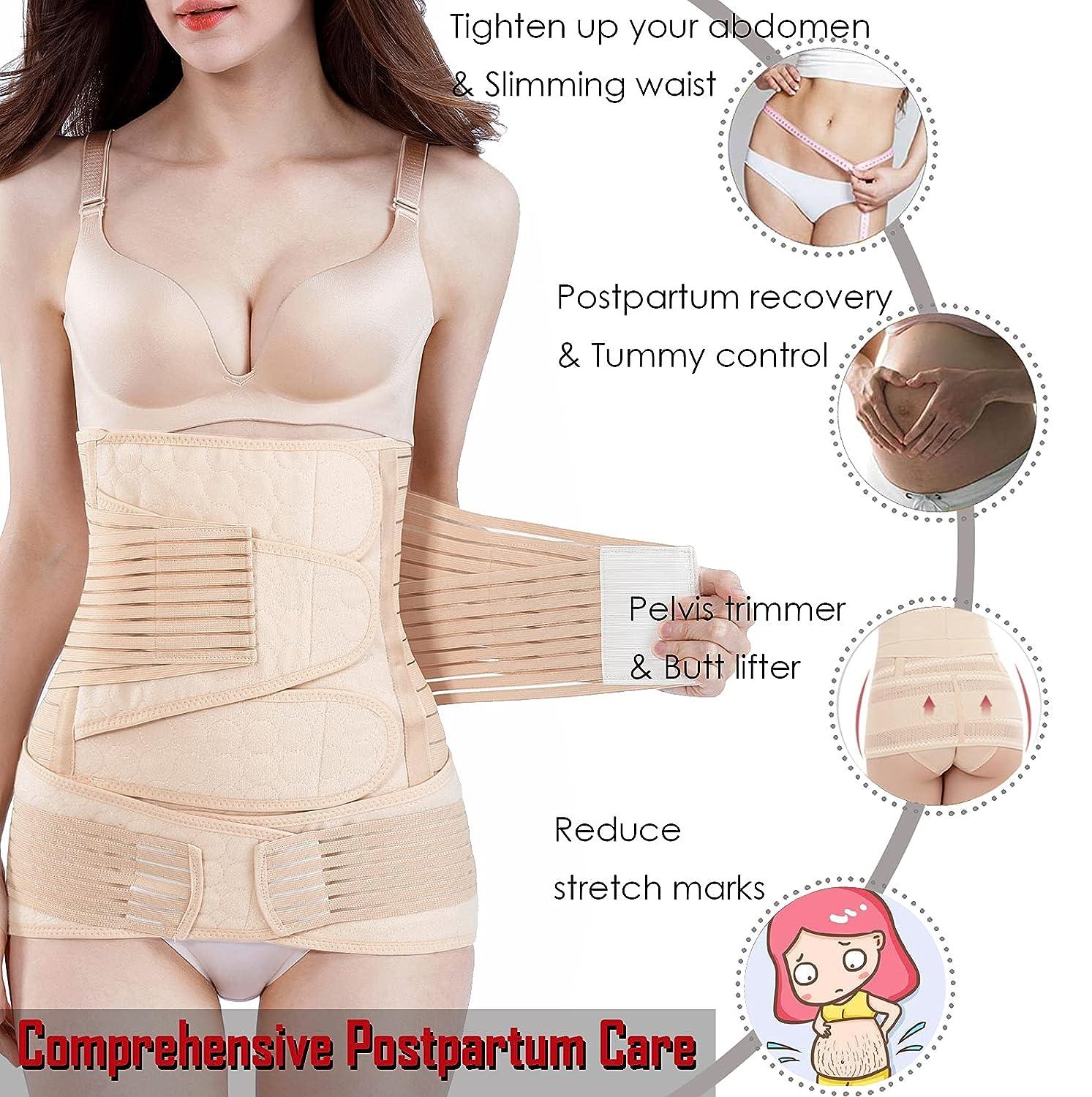 ChongErfei 2 in 1 Postpartum Belly Wrap Support Recovery Belt