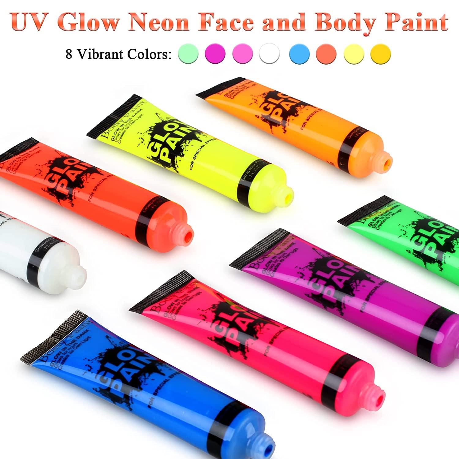 Supersize Blacklight Neon UV Face & Body Paint - Intense Orange