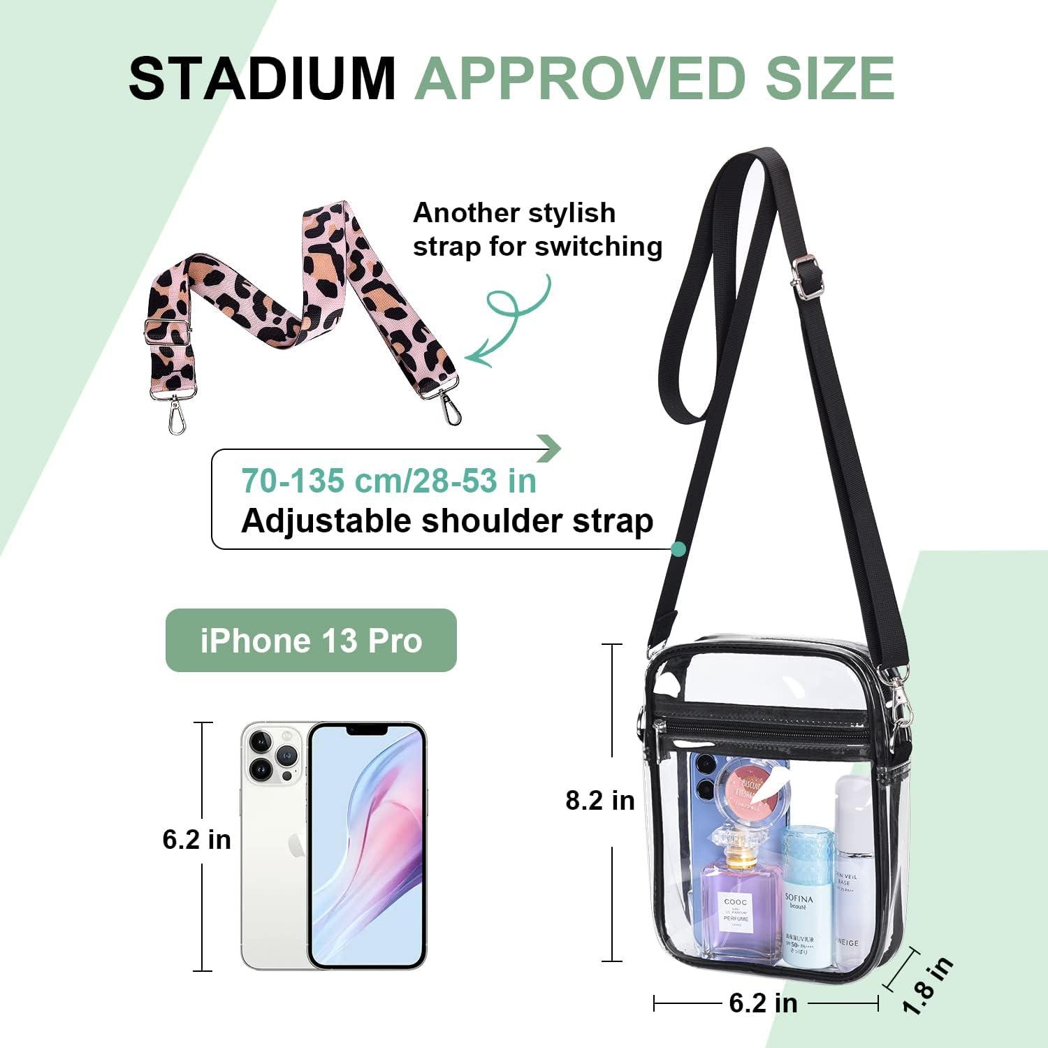 Clear Bag Stadium Approved for Women Small Cute Transparent Purse