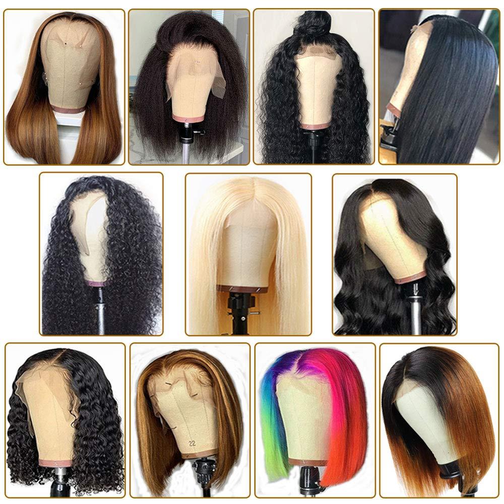 Wig Head Mannequin Head Canvas Block Wig Head with Stand for Wig Making  Styling Model