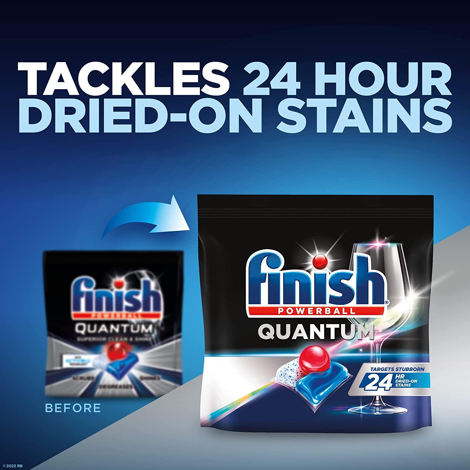 Finish - Quantum - 82ct - Dishwasher Detergent - Powerball - Ultimate Clean  & Shine - Dishwashing Tablets - Dish Tabs - Pack of 1 (Packaging May Vary)