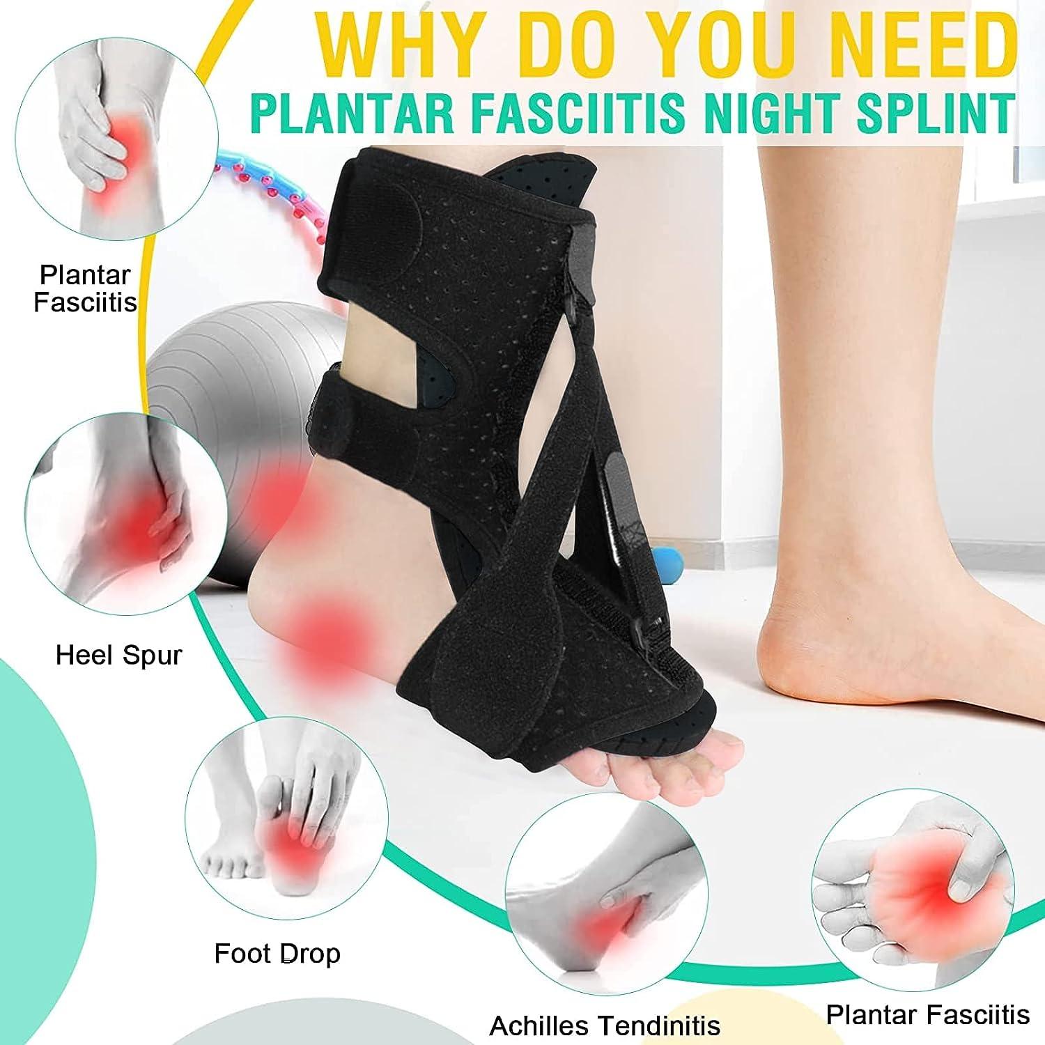 Plantar Fasciitis Night Splint, Foot Drop Orthotic Brace, Adjustable  Heel/Ankle/Arch Foot Pain Relief Support for Plantar Fasciitis, Achilles