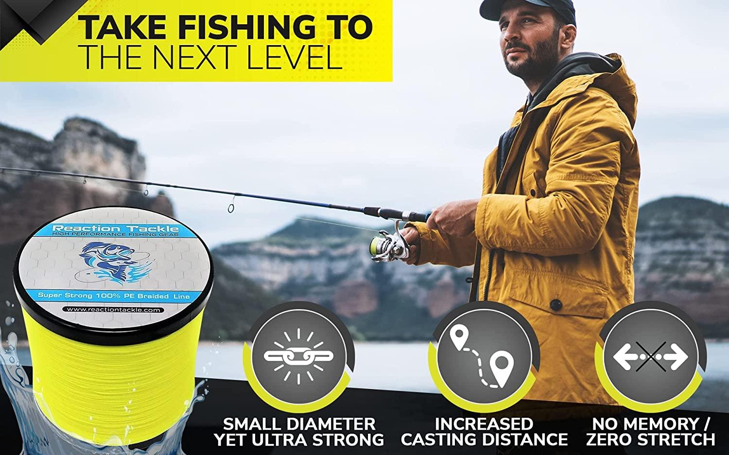 Power Pro Hi-Vis Yellow 10 lb 150 yds Braided Fishing Line, yellow braided  fishing line