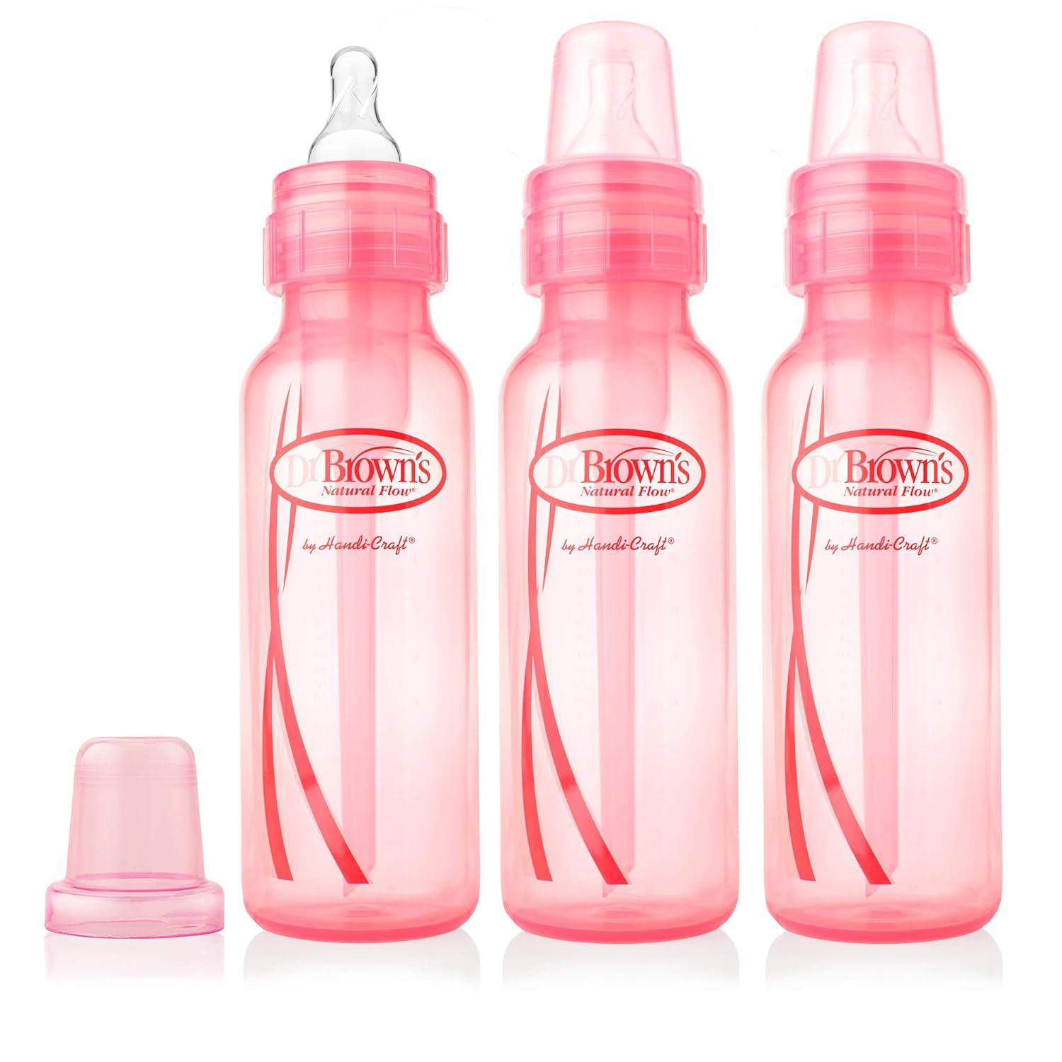 Dr. Brown's Baby Bottles Girls 6 Pack - 3 (8 oz) Lavender and 3 (8