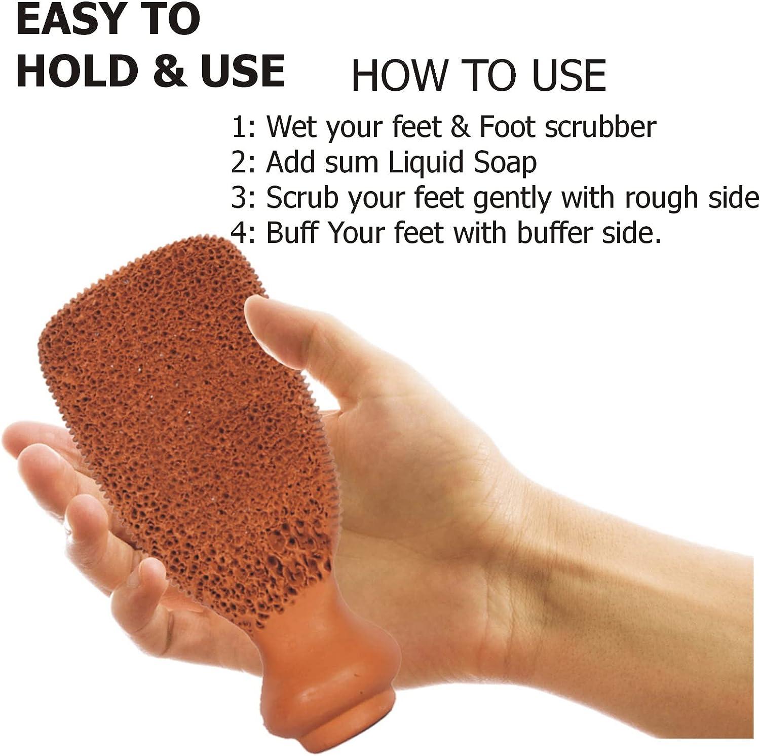 Pumice Stone for Feet Callus Remover Foot Scrubber & Exfoliator Pedicure  SPA Natural Terracotta Smooth and Soft Feet Cracked Heel Repair
