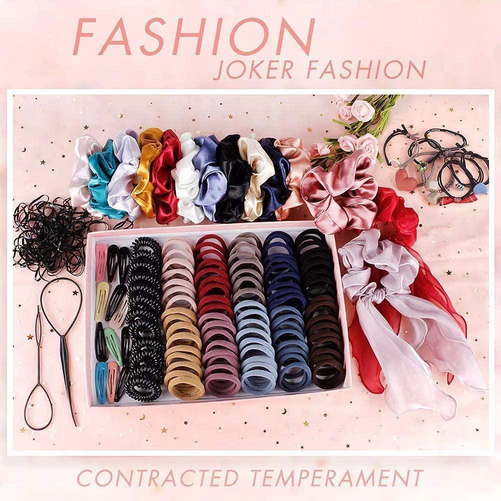 Hair Accessories for Girls Variety Pack Scrunchies for Hair Woman Elastic  Hair Bands Hair Clips for Girls and Woman 748PCS