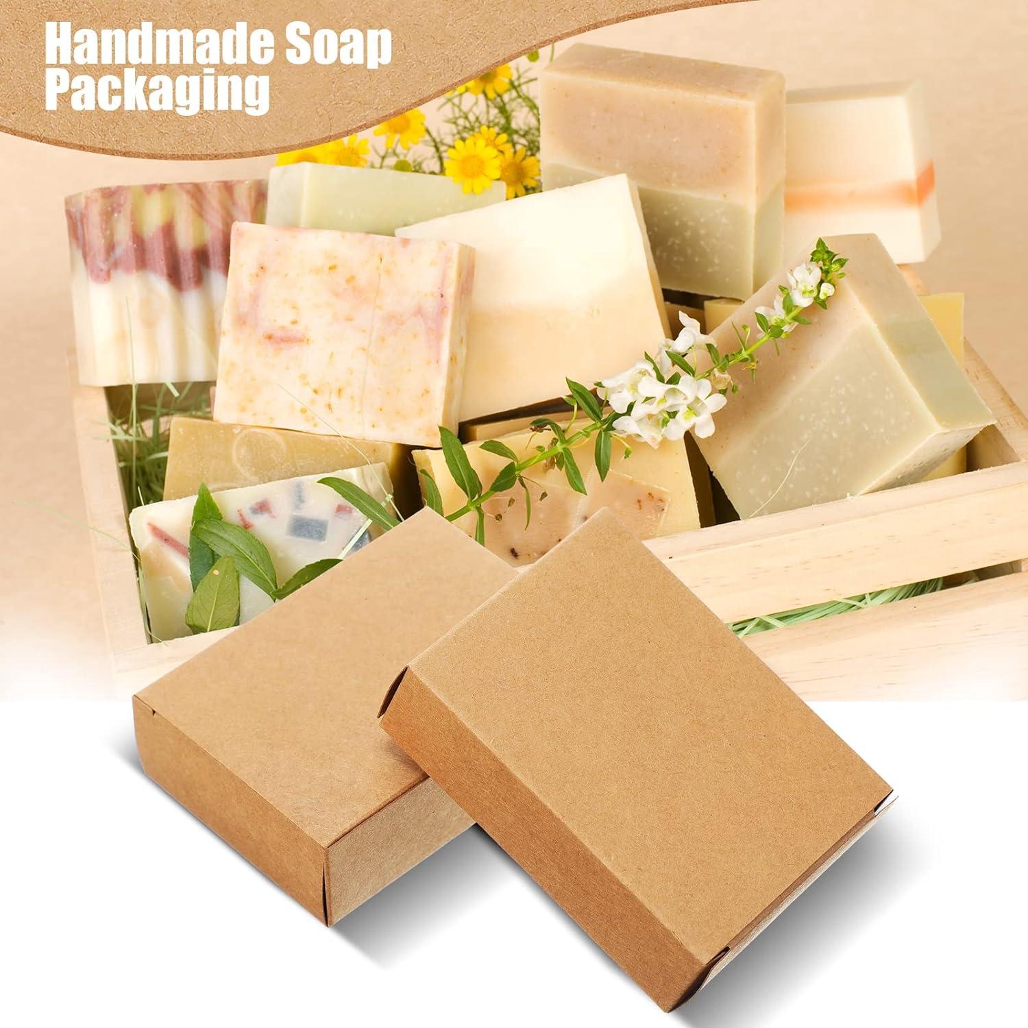 Gersoniel 100 Pcs Kraft Soap Boxes Packaging for Homemade Soap No Window  Soap Boxes Empty Soap Boxes Soap Making Supplies for Party Favor Treats