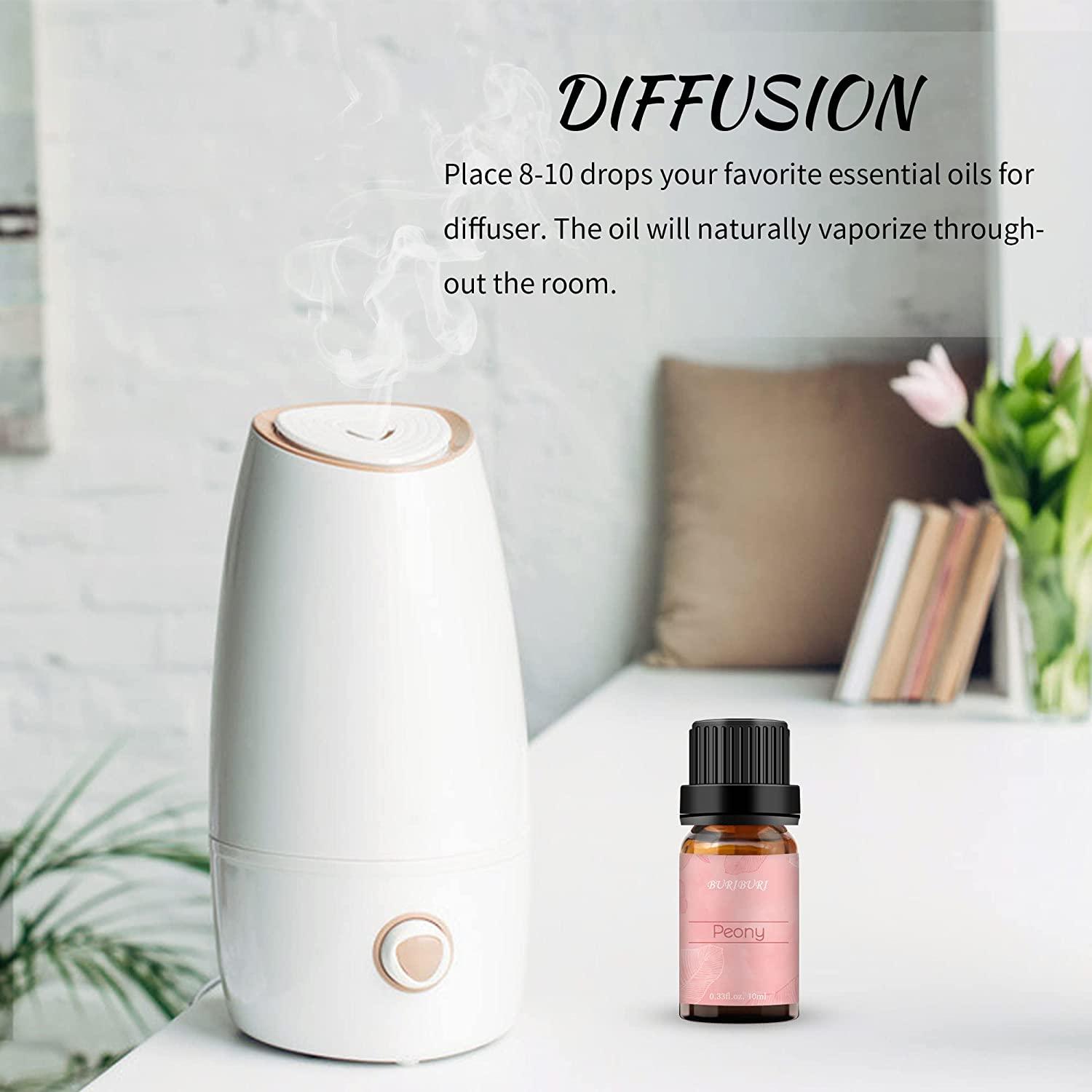 BURIBURI Peony Essential Oils, 100% Pure, Undiluted, Natural Aromatherapy  Peony Oil for Diffuser