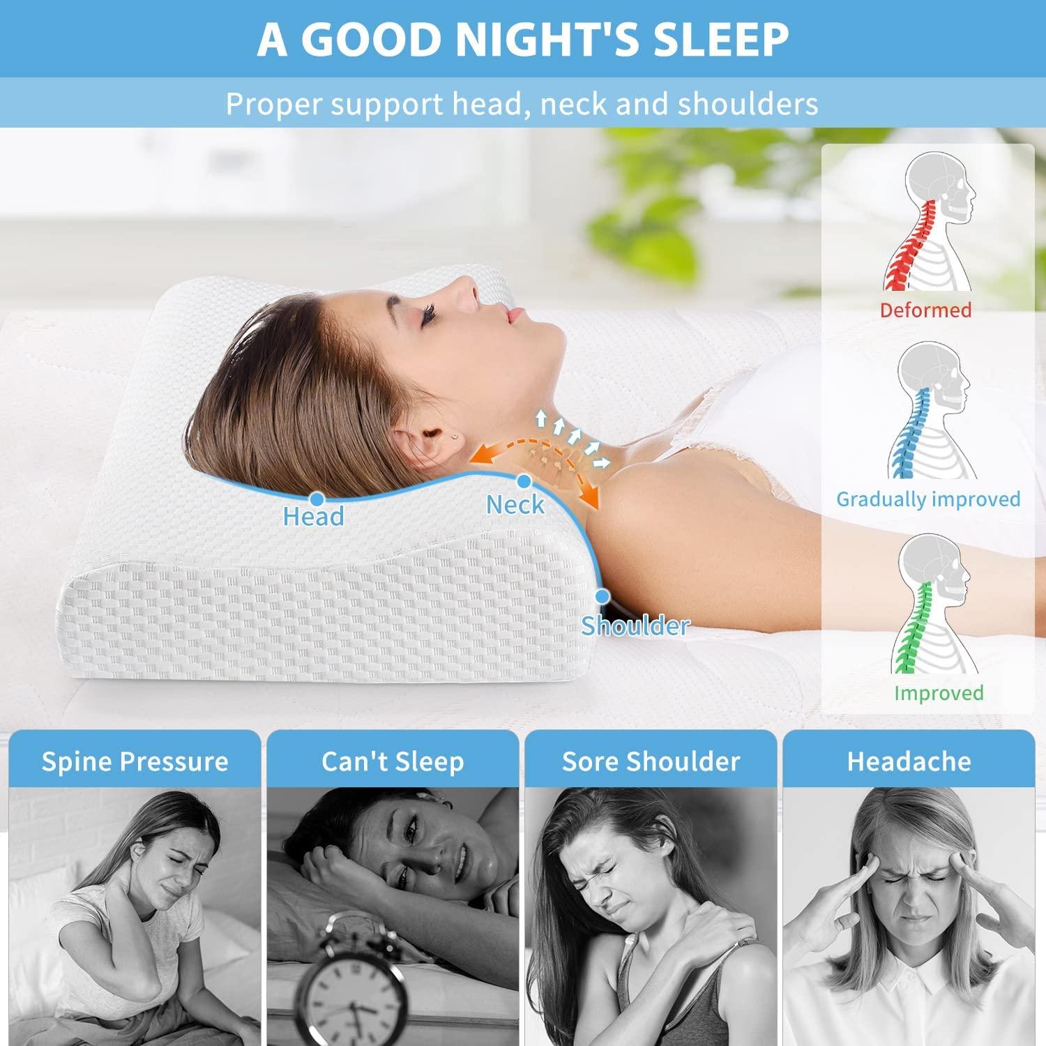 Ergonomic Pillow, Neck Pillow for Neck and Shoulder Pain