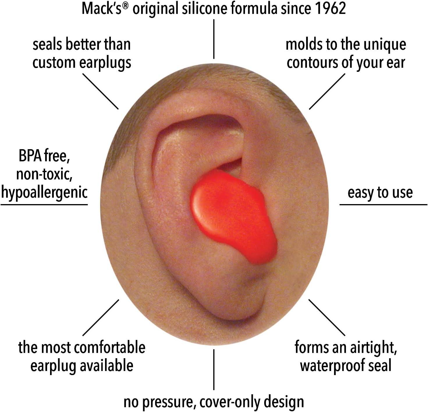 Mack's Pillow Soft Silicone Earplugs - 200 Pair Dispenser - The Original Moldab