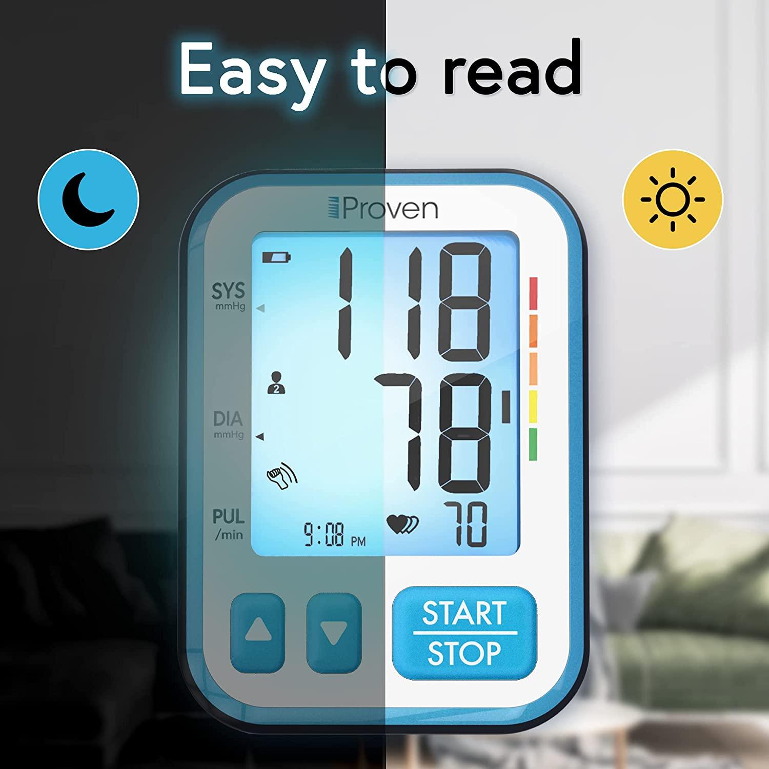 IPROVEN New 2023 Smart Upper Arm Blood Pressure Monitor - Home Use, 500  Memory Sets - Large Adjustable Cuff - Largest Widescreen Backlit Display 