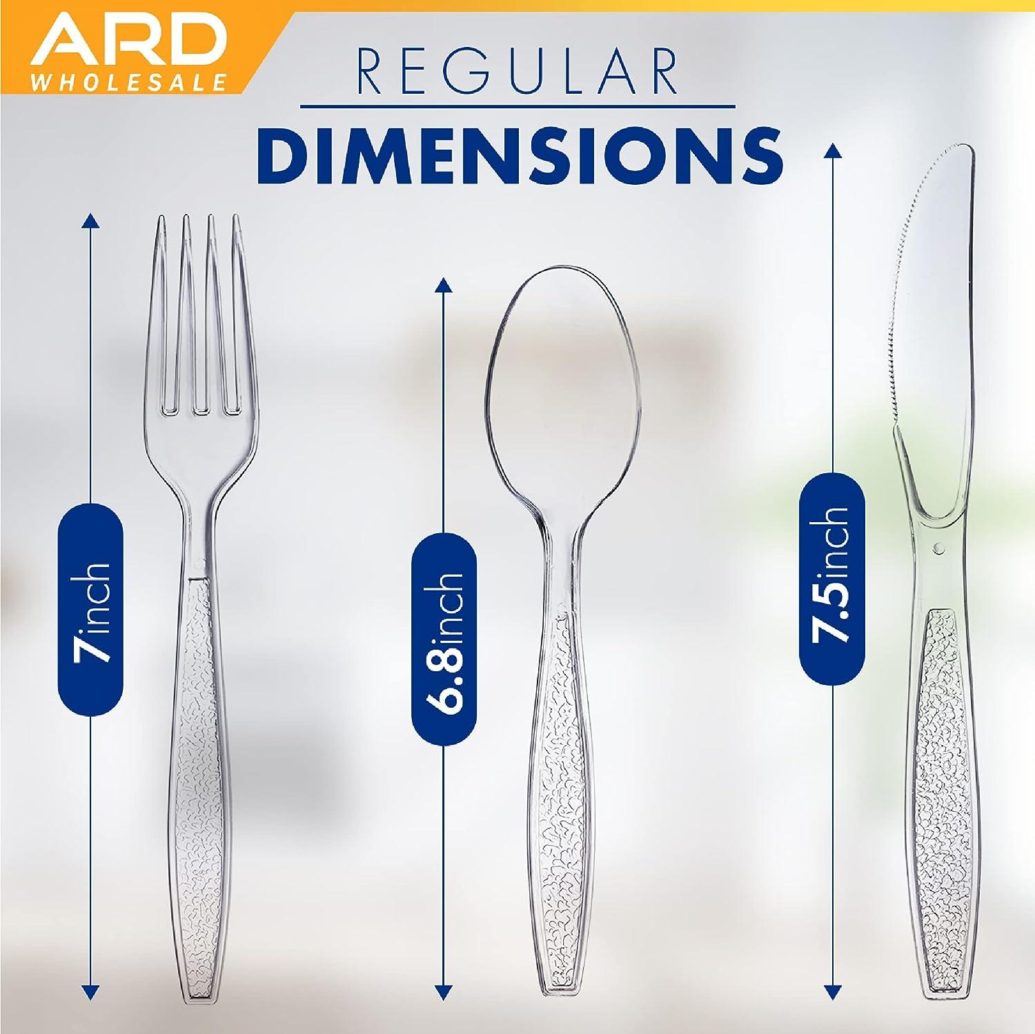 Ard Wholesale 360 Count Cutlery Combo Box, Clear Extra Strong Extra  Resistant
