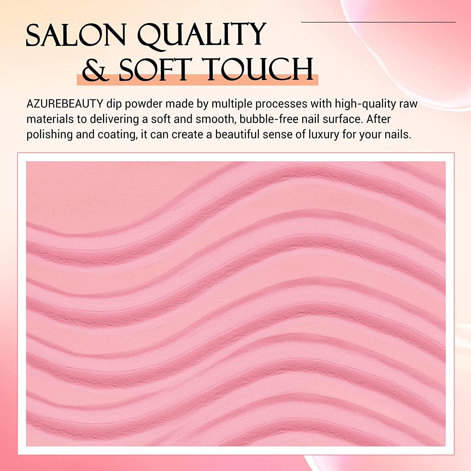 AZUREBEAUTY Dip Powder Set 6 Pcs Translucent Nude Pink Sheer Color