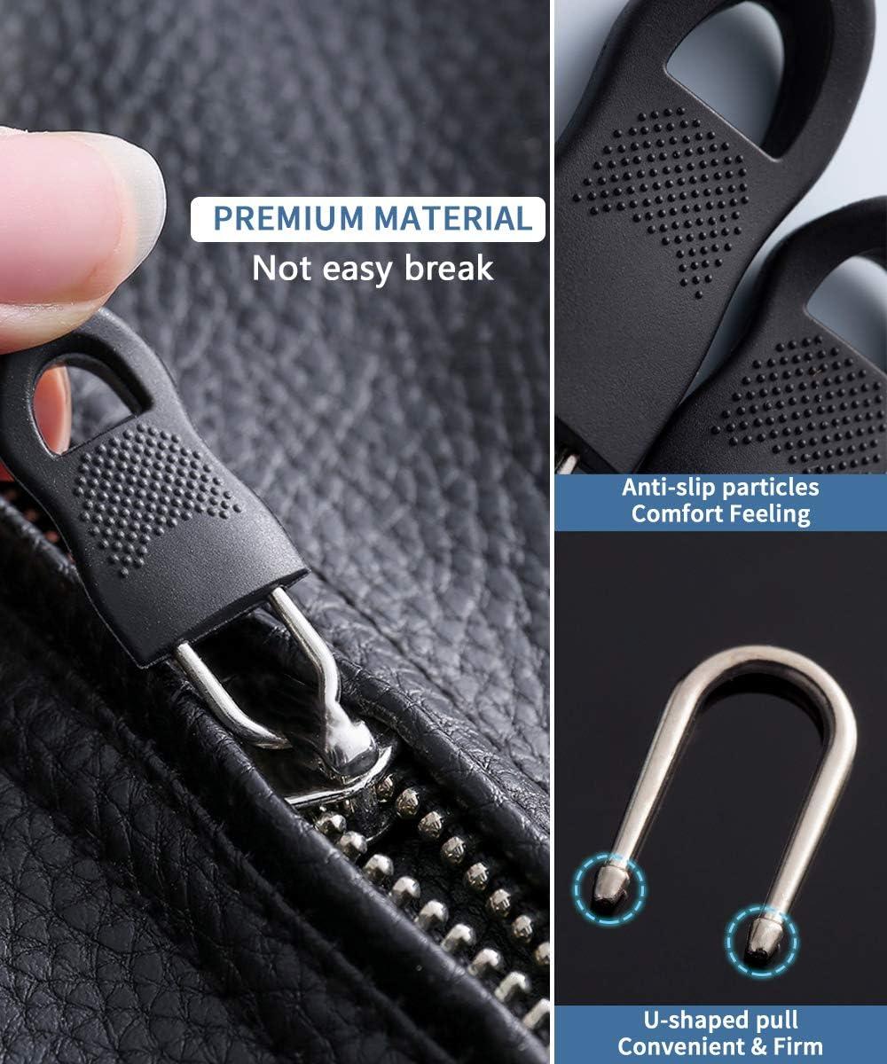 6pcs Zipper Pull Replacements Repair Kit Metal Zipper Slider for Clothes  Pants No Tool Detachable Zipper Pull