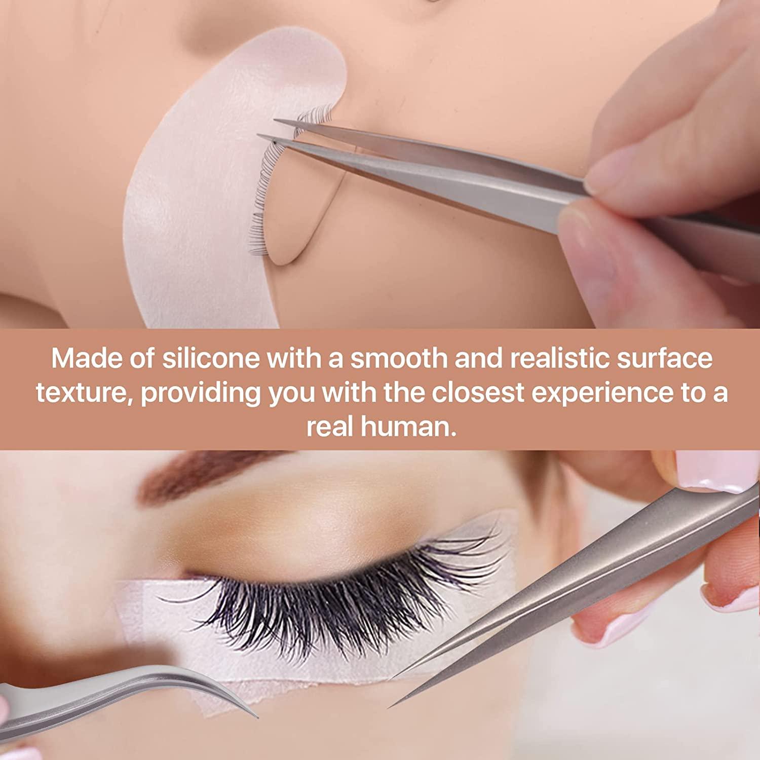 Eyelash Practice Training Mannequin Head 1 pcs Rubber Cosmetology