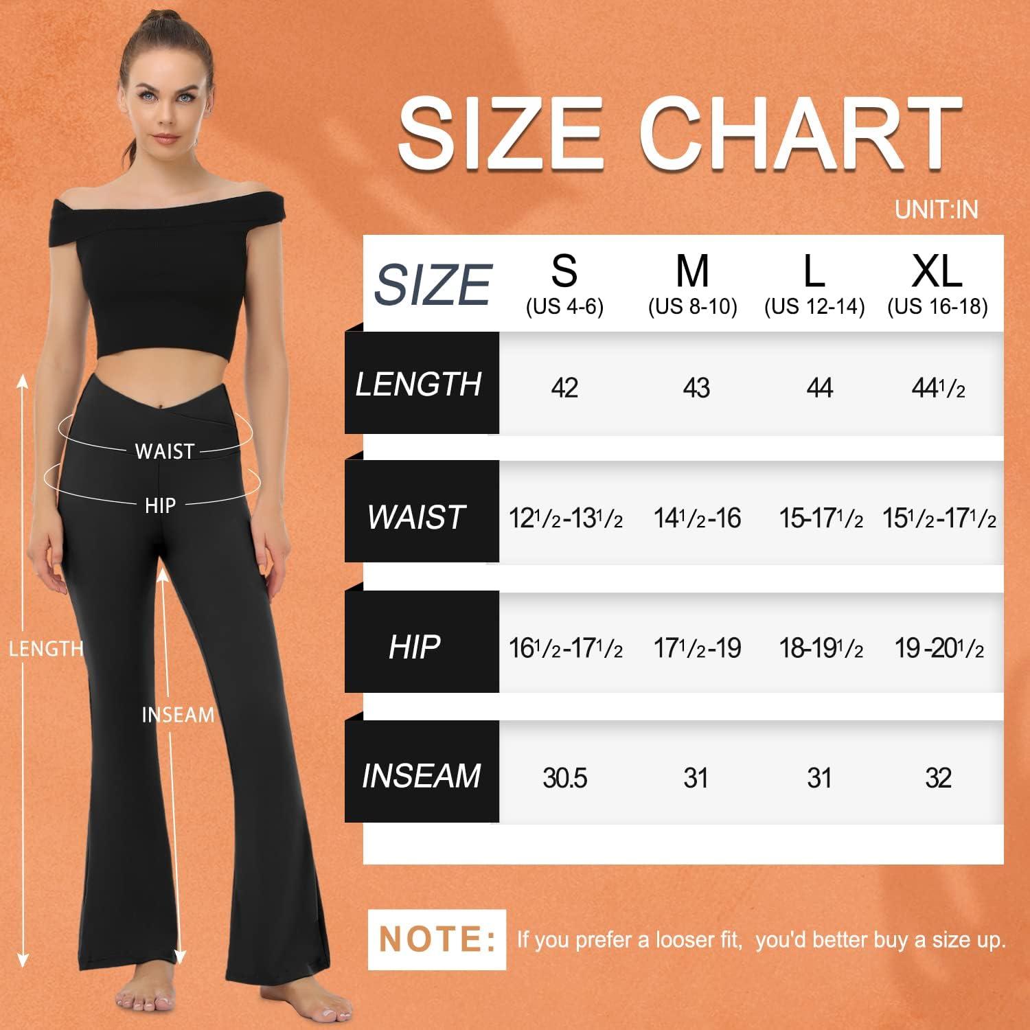 THE GYM PEOPLE Women's Crossover High Waist Flare Workout Leggings Bootcut  Bell Bottom Yoga Pants with Tummy Control Black at  Women's Clothing  store