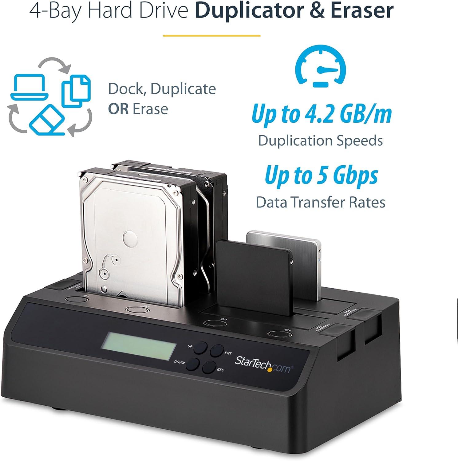 StarTech.com 4-Bay Hard Drive Duplicator and Eraser External