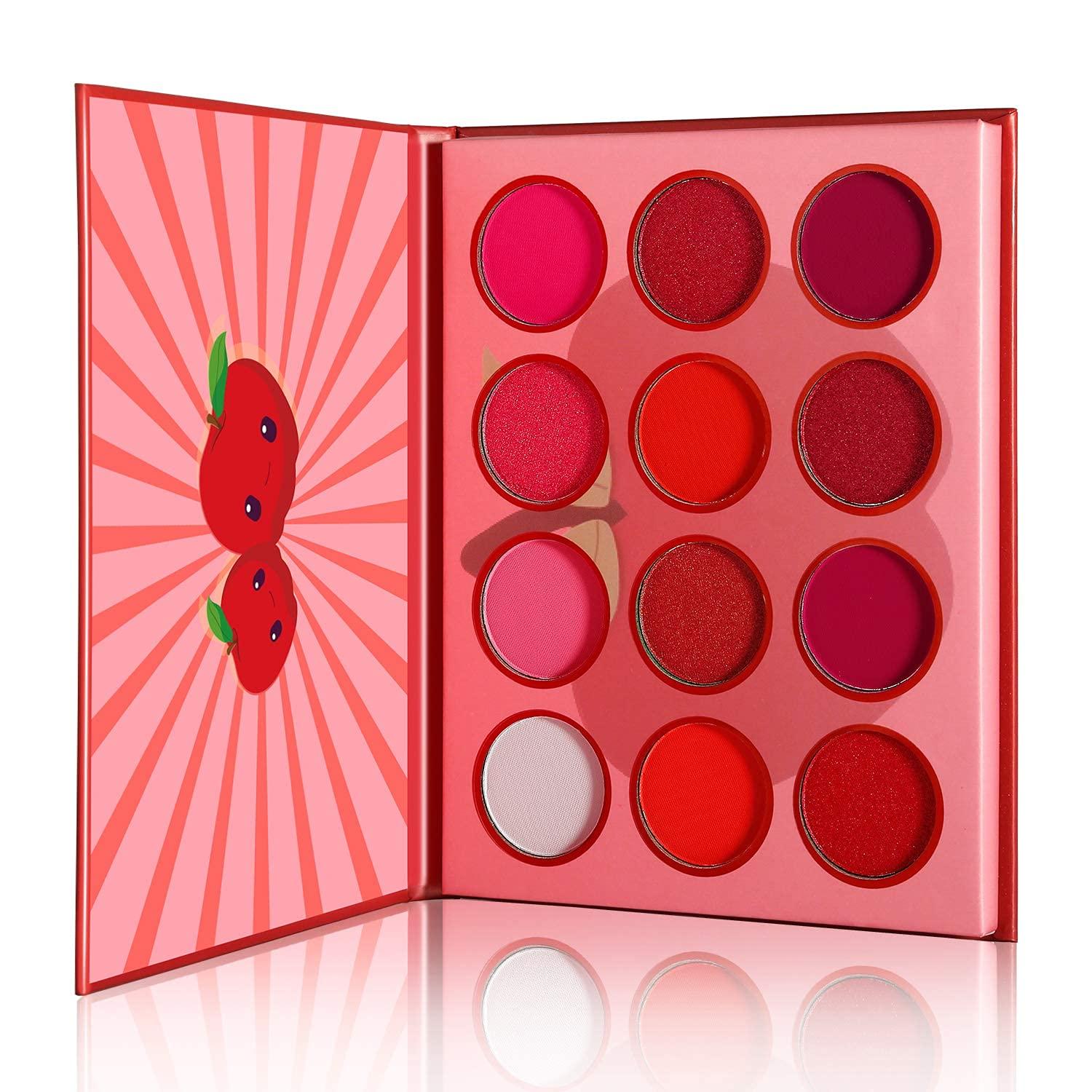 Professional Red Rose Eyeshadow Palette Highly Pigmented, DE'LANCI 12 Color  Matte Shimmer Eye Shadow Makeup, Cute Mini Travel Size, Blendable & Long  Lasting Shade for Christmas Gifts 