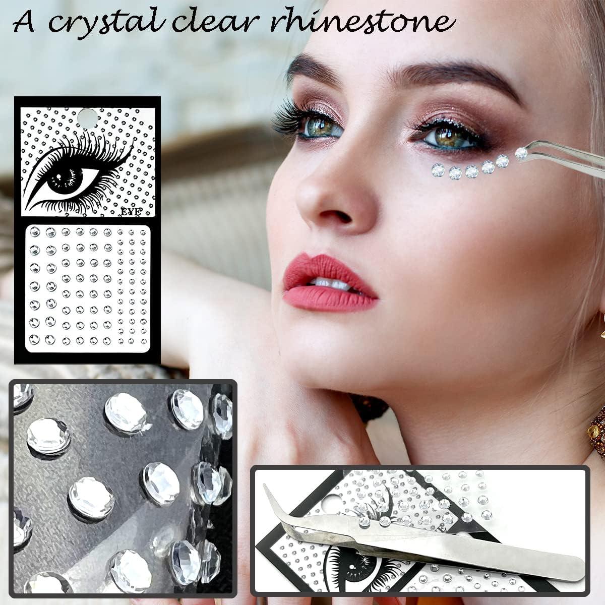 1 Sheet Eye Body Face Gems Jewels Rhinestone Self Adhesive