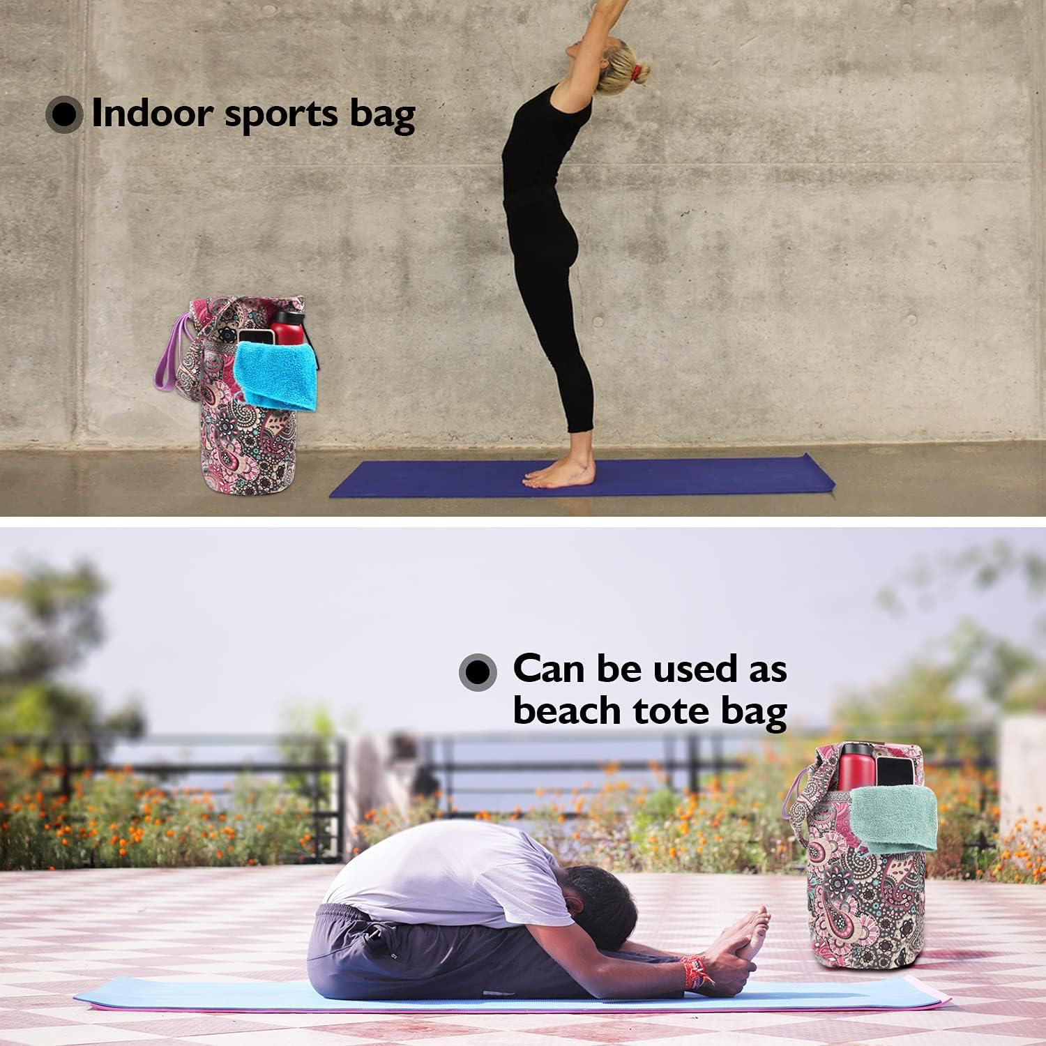 Mookis Yoga Mat Bag, Adjustable Shoulder Strap, Fixed Buckle, Large Size  Pocket and Zipper Pocket