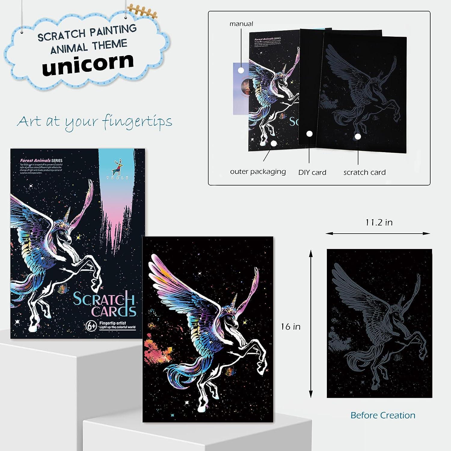 Scratch Painting for Adults, Rainbow Sketch Pad DIY Scratchboard for Kids &  Adults, Engraving Art & Craft Set, Scratch Painting Creative Gift, with  Tools (Unicorn + cat) : : Arts & Crafts