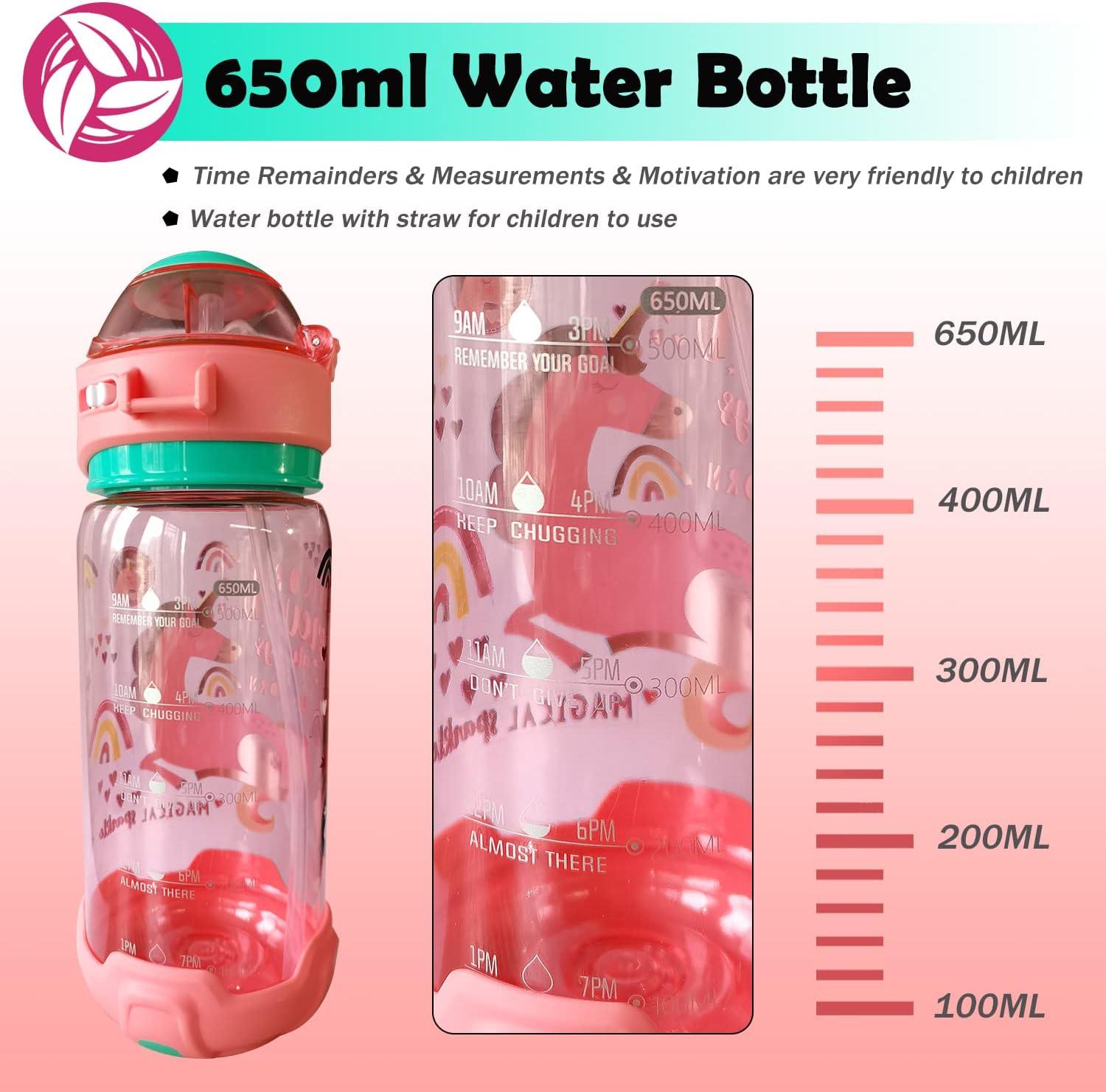 500ML Water Bottle Leak Proof Water Bottle for Kids or Teens With Lid  Reusable Tumbler for Toddlers Girls Dark Blue 