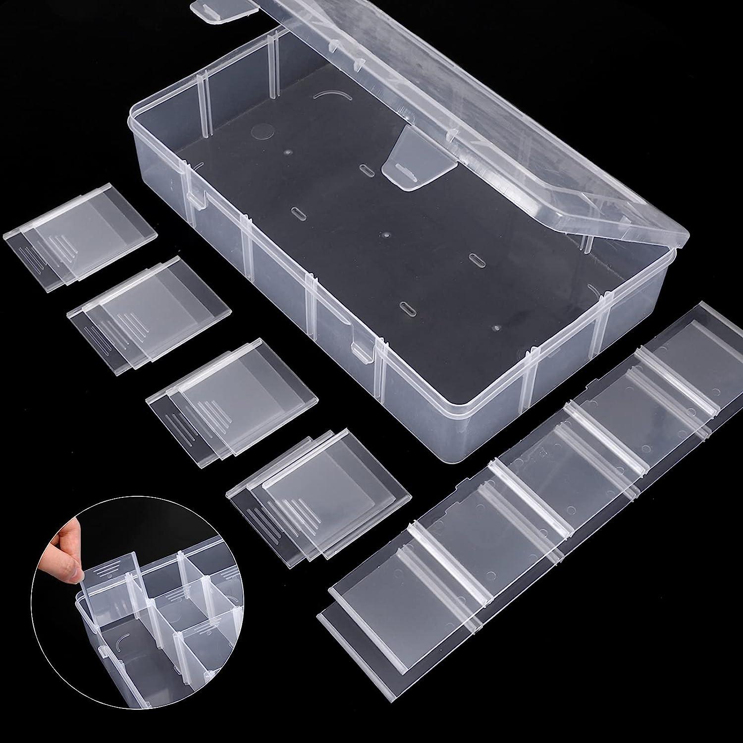 15 Compartment Storage Box, Clear Plastic Storage Box, Organizer
