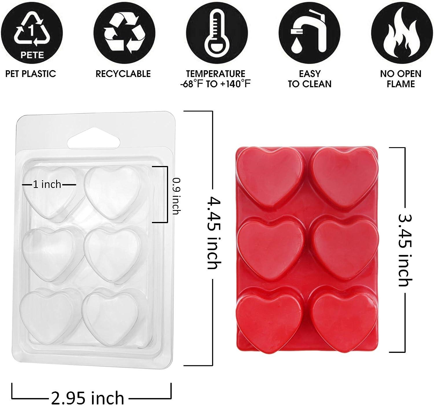 100 Pcs Wax Melt Clear Empty Plastic Wax Melt Clamshells Container
