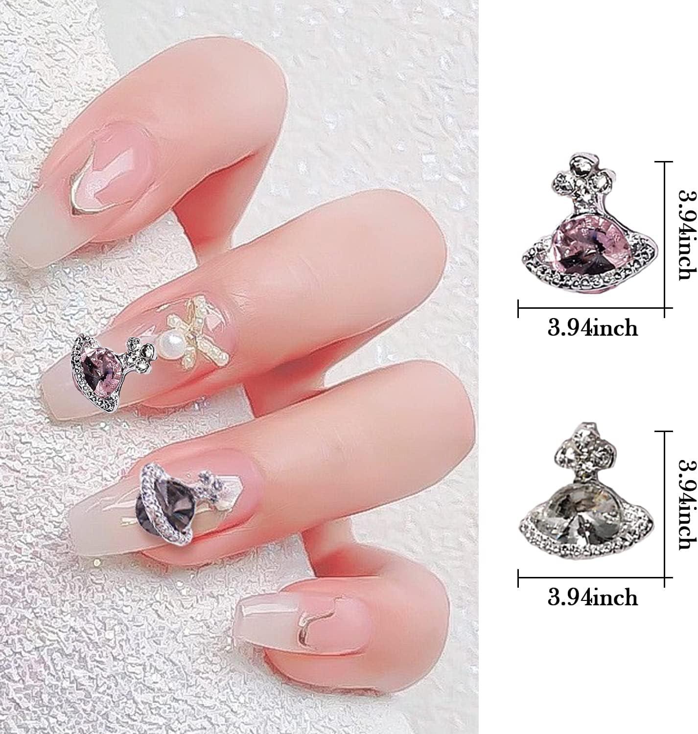  25 PCS Planet Nail Art Charms White Pink 3D Cross Nail Art  Supplies with Rhinestones Saturn Shape Design Nail Gems Shiny Nail Jewelry  Acrylic Accessories for Women Nail Decorations : Beauty