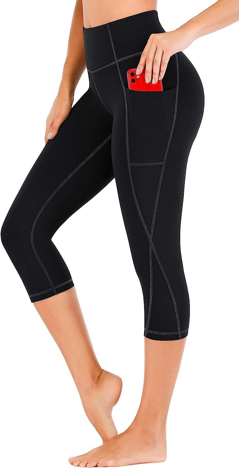  Heathyoga Crossover Leggings with Pockets for Women